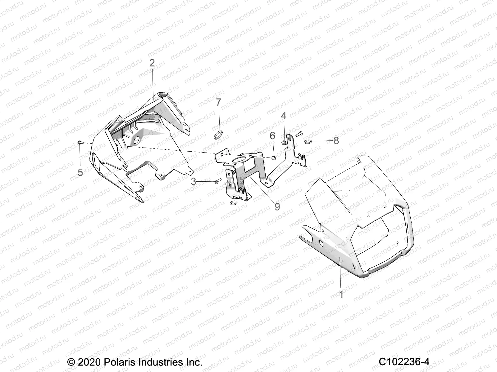 BODY | BODY, HEADLIGHT POD - A21SJE57AX/BX (C102236-4)