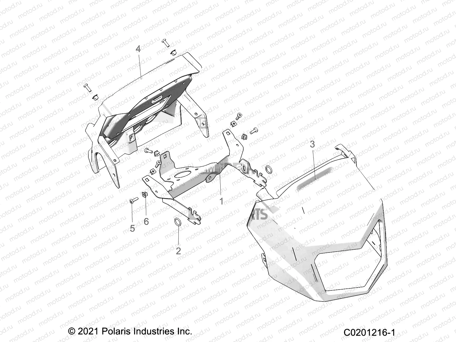 BODY | BODY, HEADLIGHT POD - A22SHR57AJ (C0201216-1)