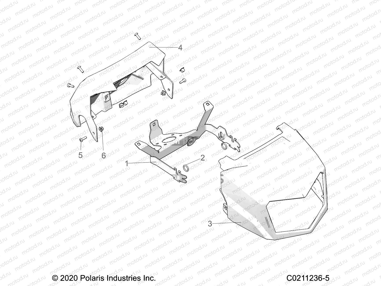 BODY | BODY, HEADLIGHT POD - A22SHY57AL/BL (C0211236-5)