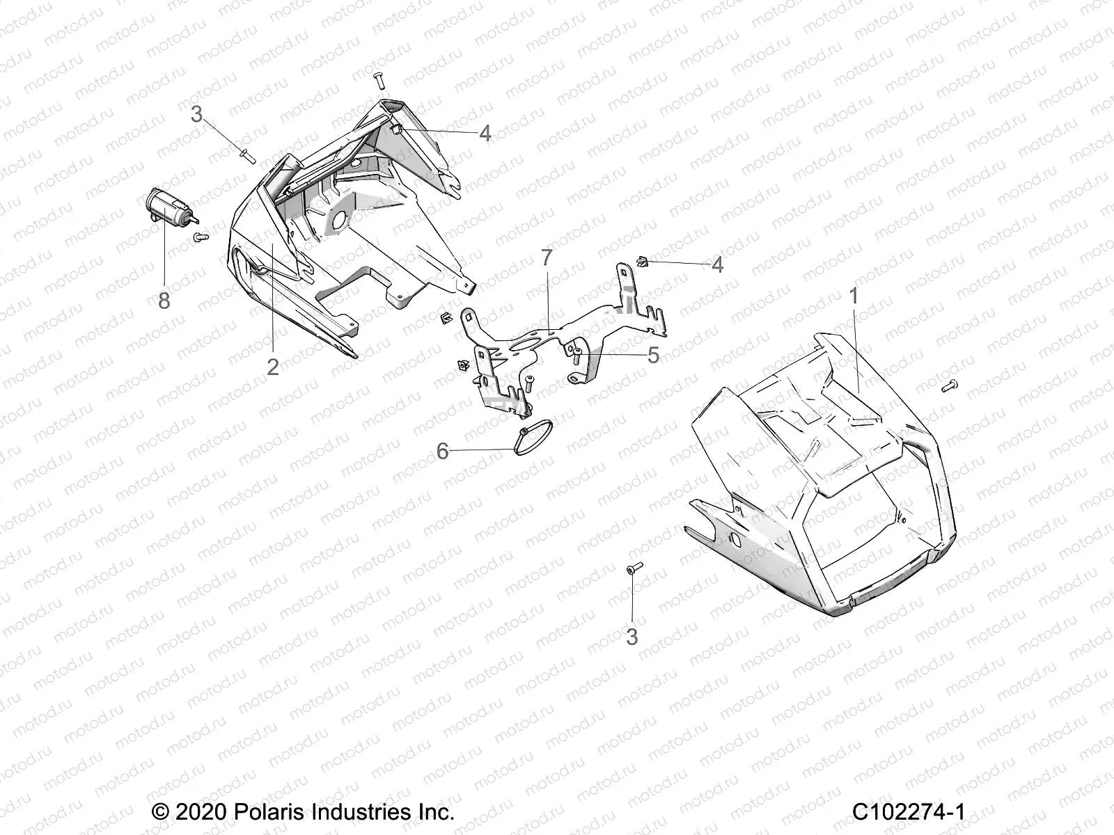 BODY | BODY, HEADLIGHT POD - A23SYE95PM (C102274-1)