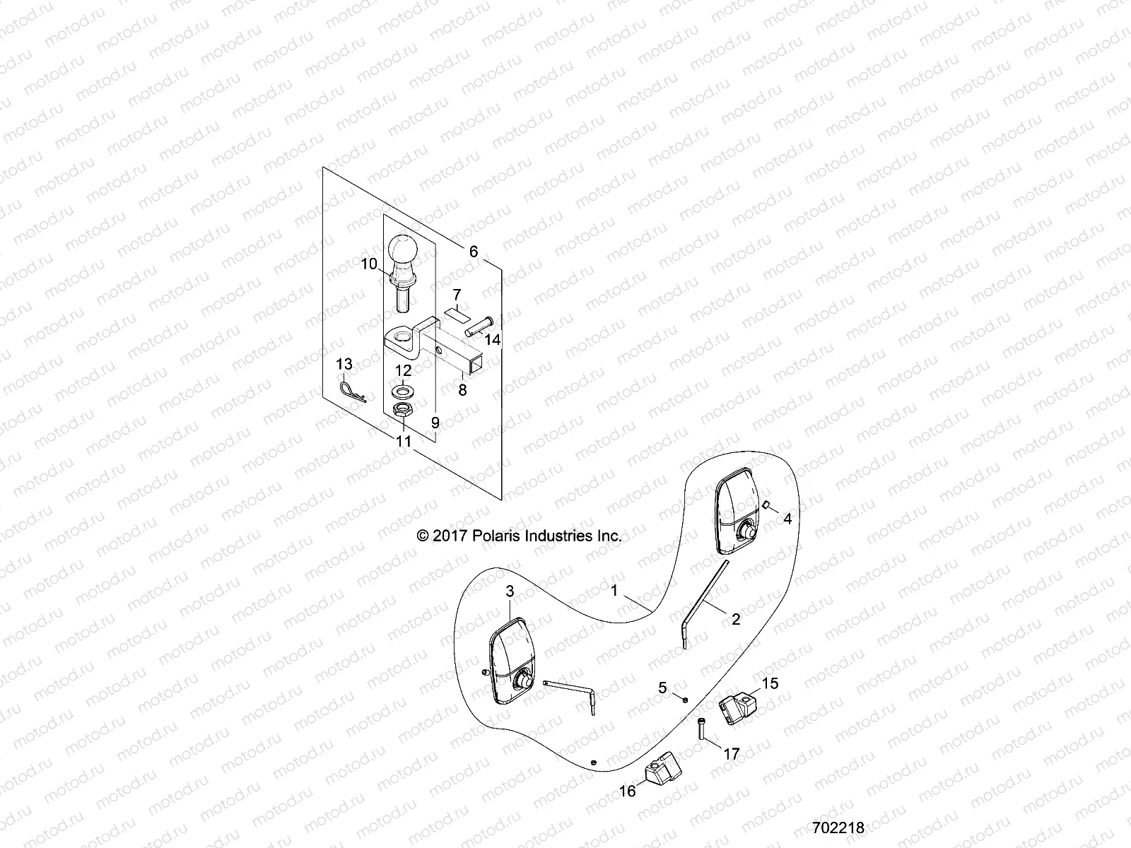 BODY | BODY, HITCH, LICENSE PLATE - Z18VDS99CK (702218)