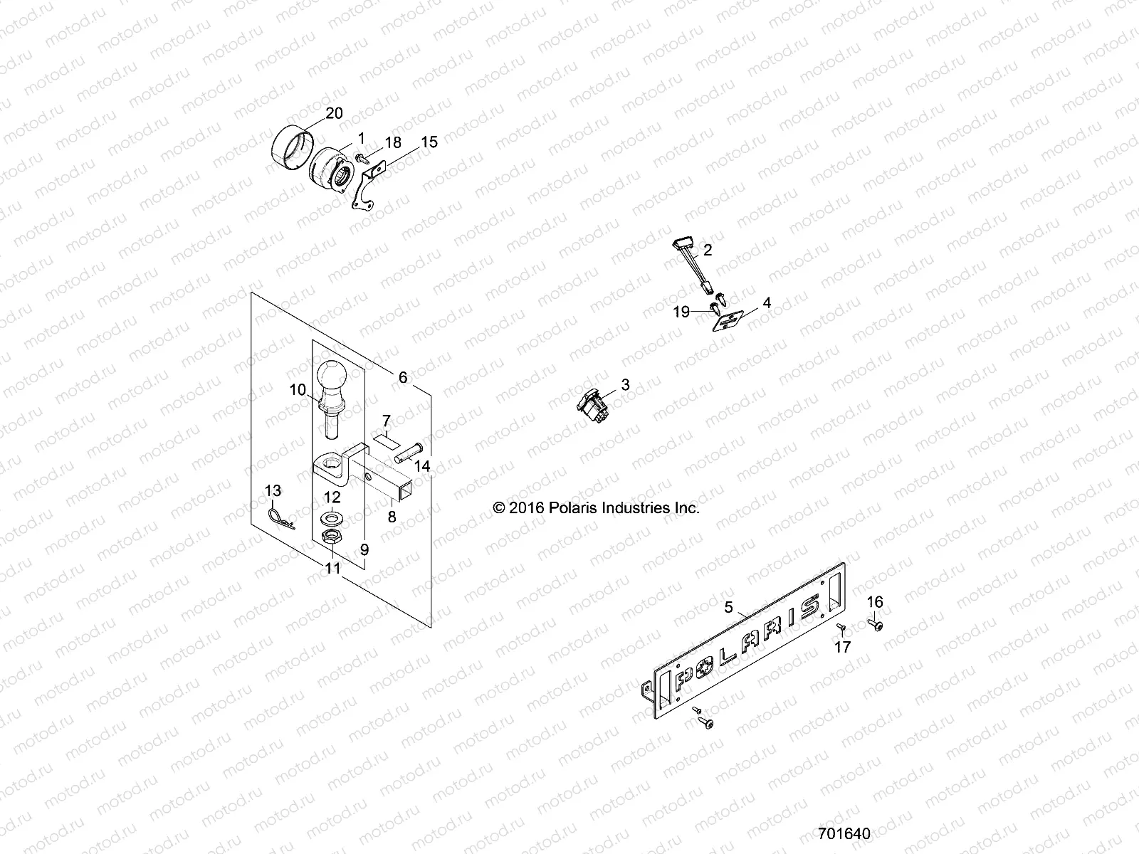 BODY | BODY, HITCH, LICENSE PLATE - Z18VDS99FK (701640)