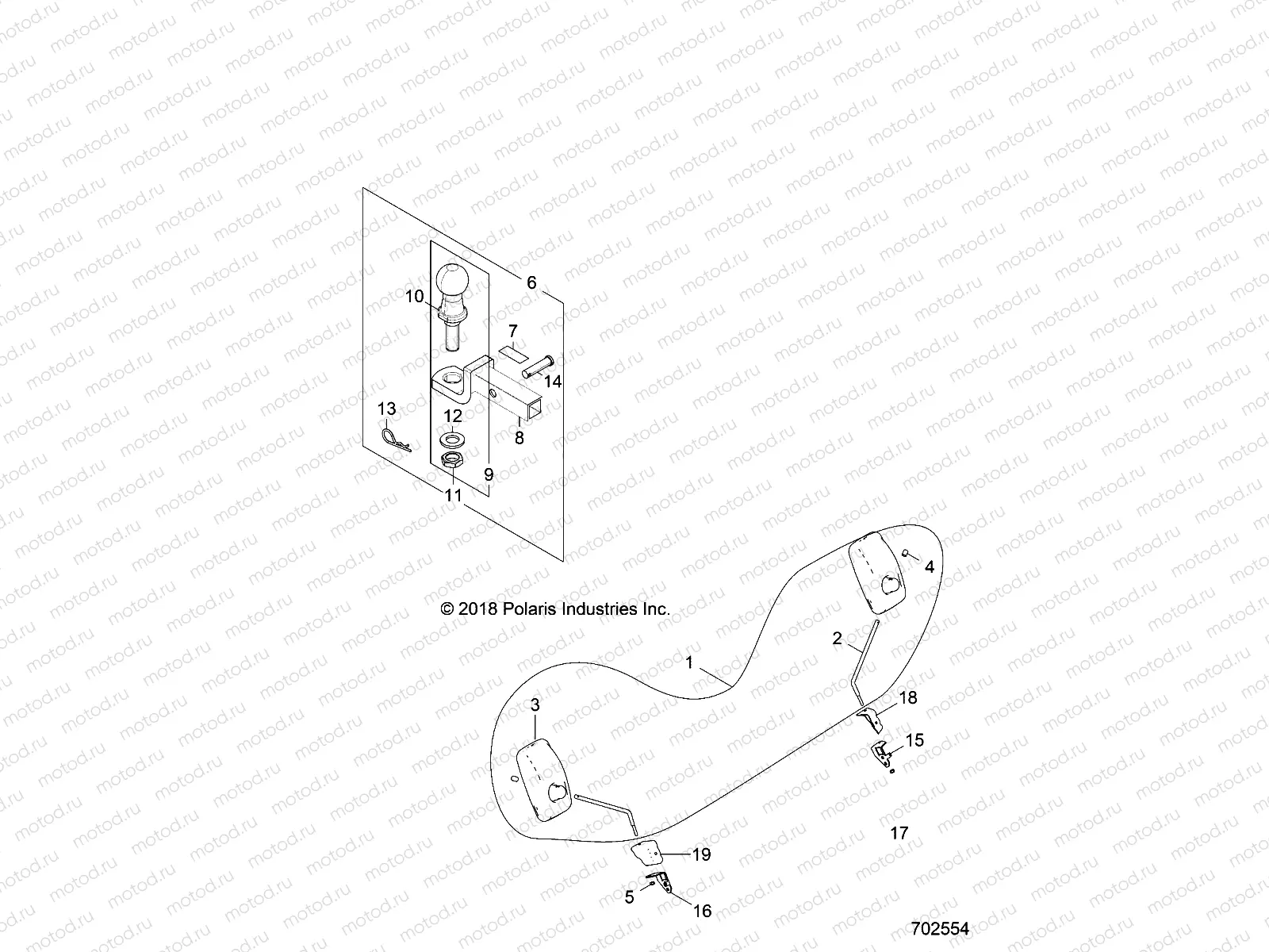 BODY | BODY, HITCH, LICENSE PLATE - Z19VDS99CK (702554)