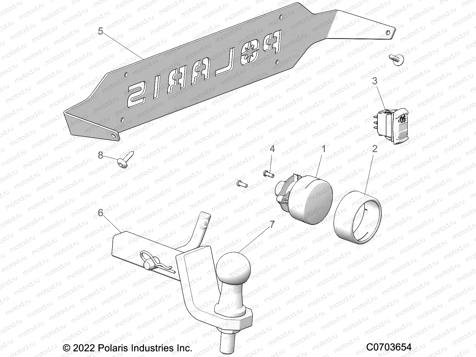 BODY | BODY, HITCH, LICENSE PLATE, ZUG - Z22NAS99CK/FK (C0703654)