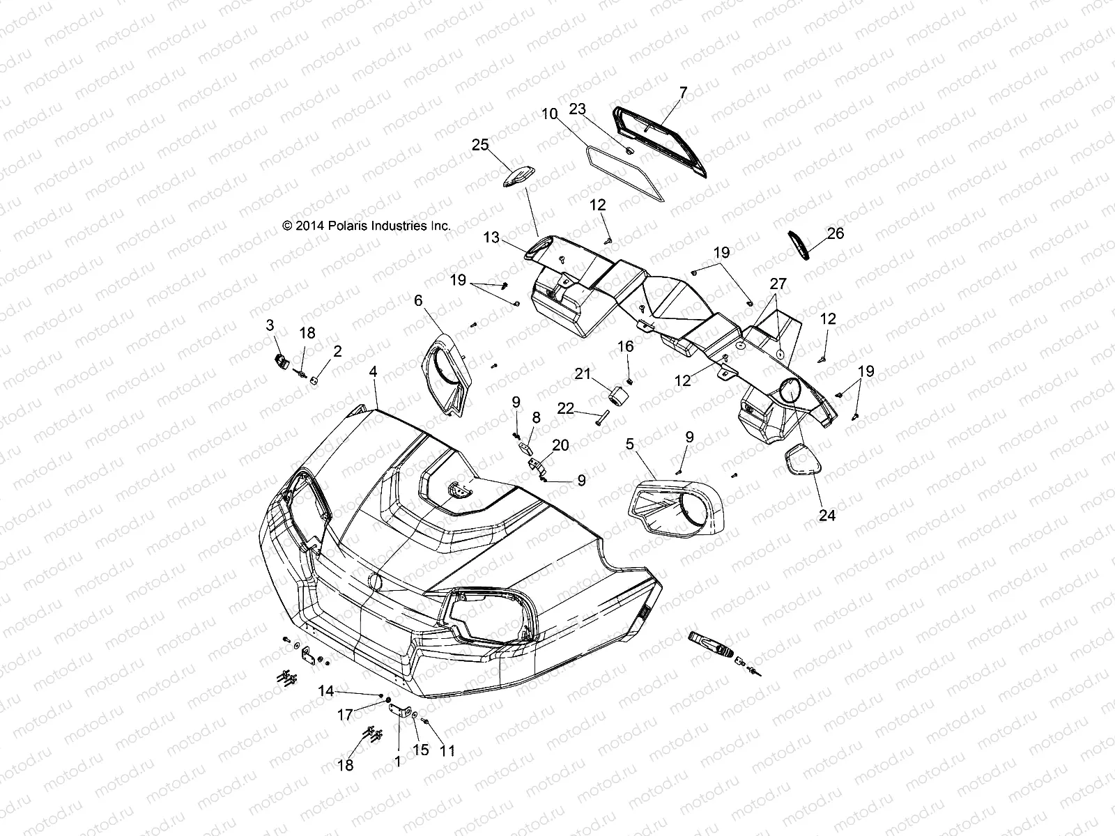 BODY | BODY, HOOD AND DASH - L15U2NAEFA/EMA/FLA (49GEMHOOD15EM)
