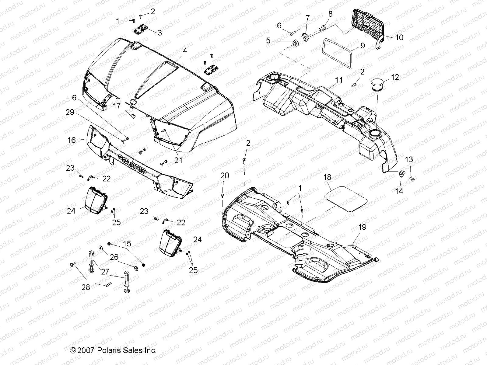 BODY | BODY, HOOD and DASHBOARD - R08RF68AD/AF/AZ (49RGRHOOD08500EFI)