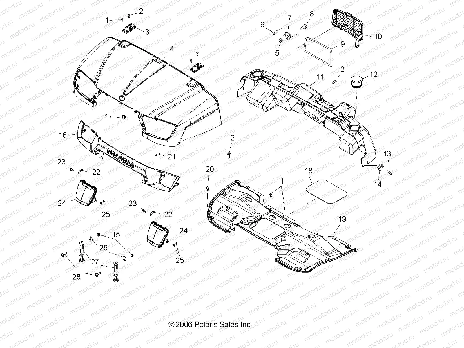 BODY | BODY, HOOD and DASHBOARD - R08WH68AG/AH/AK/AR (49RGRHOOD07500EFI)