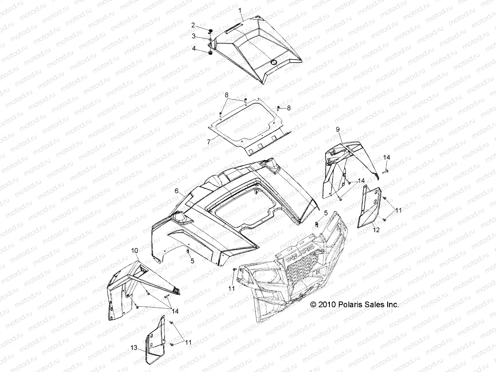 BODY | BODY, HOOD and FRONT BODY WORK - R11JH87AA/AD (49RGRHOOD11RZR875)
