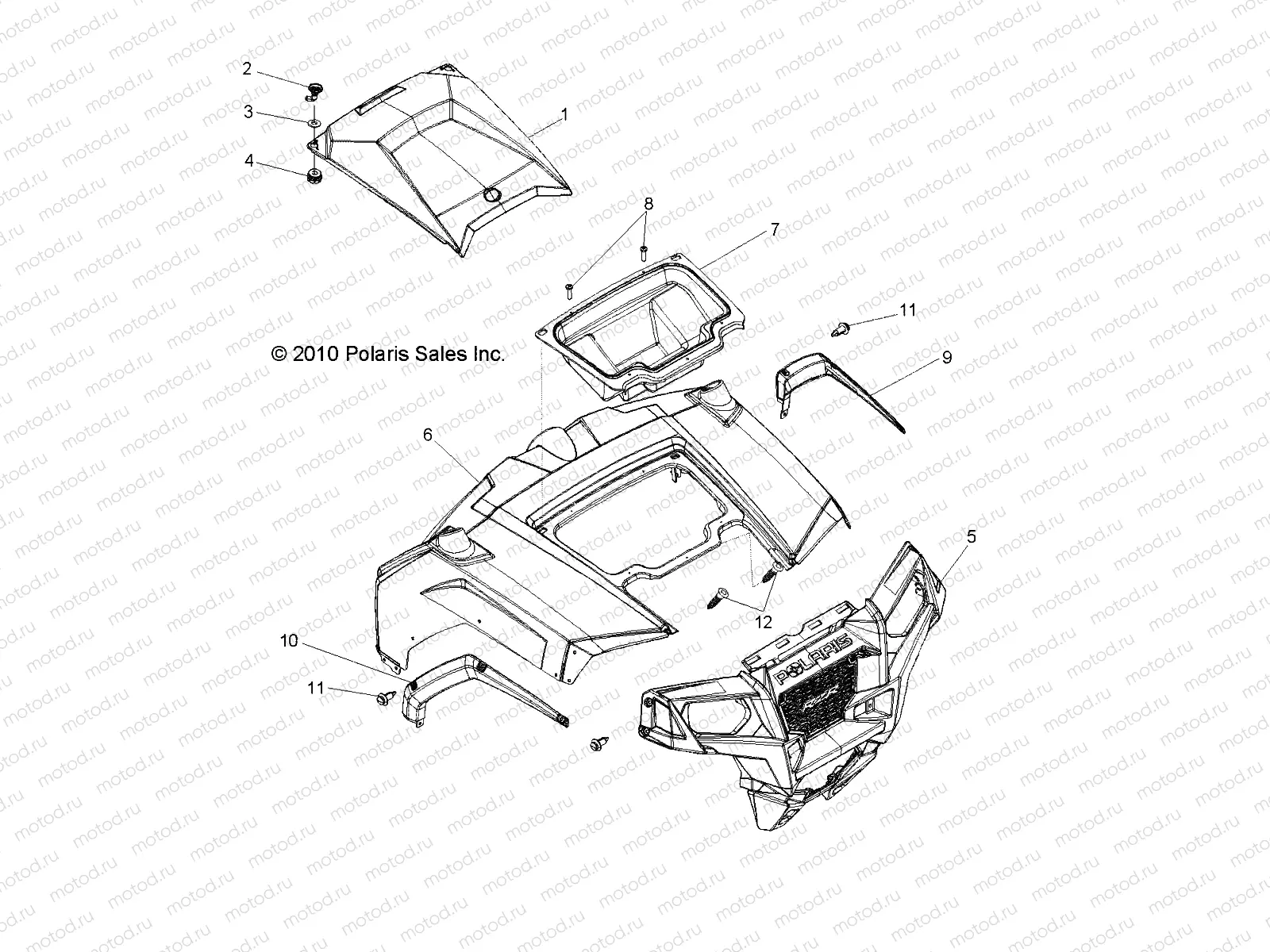 BODY | BODY, HOOD and FRONT BODY WORK - R12VH57FX (49RGRHOOD11RZR)