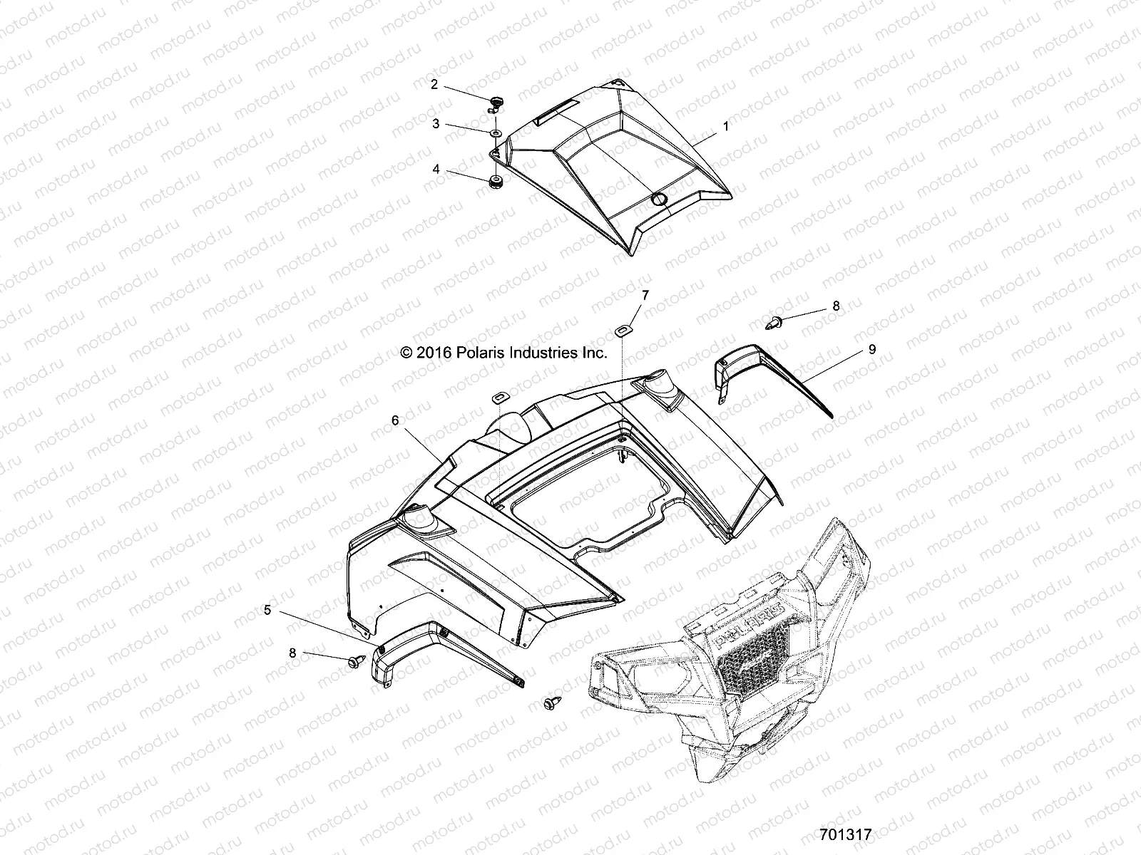 BODY | BODY, HOOD AND FRONT BODY WORK - Z17VHA57FJ (701317)