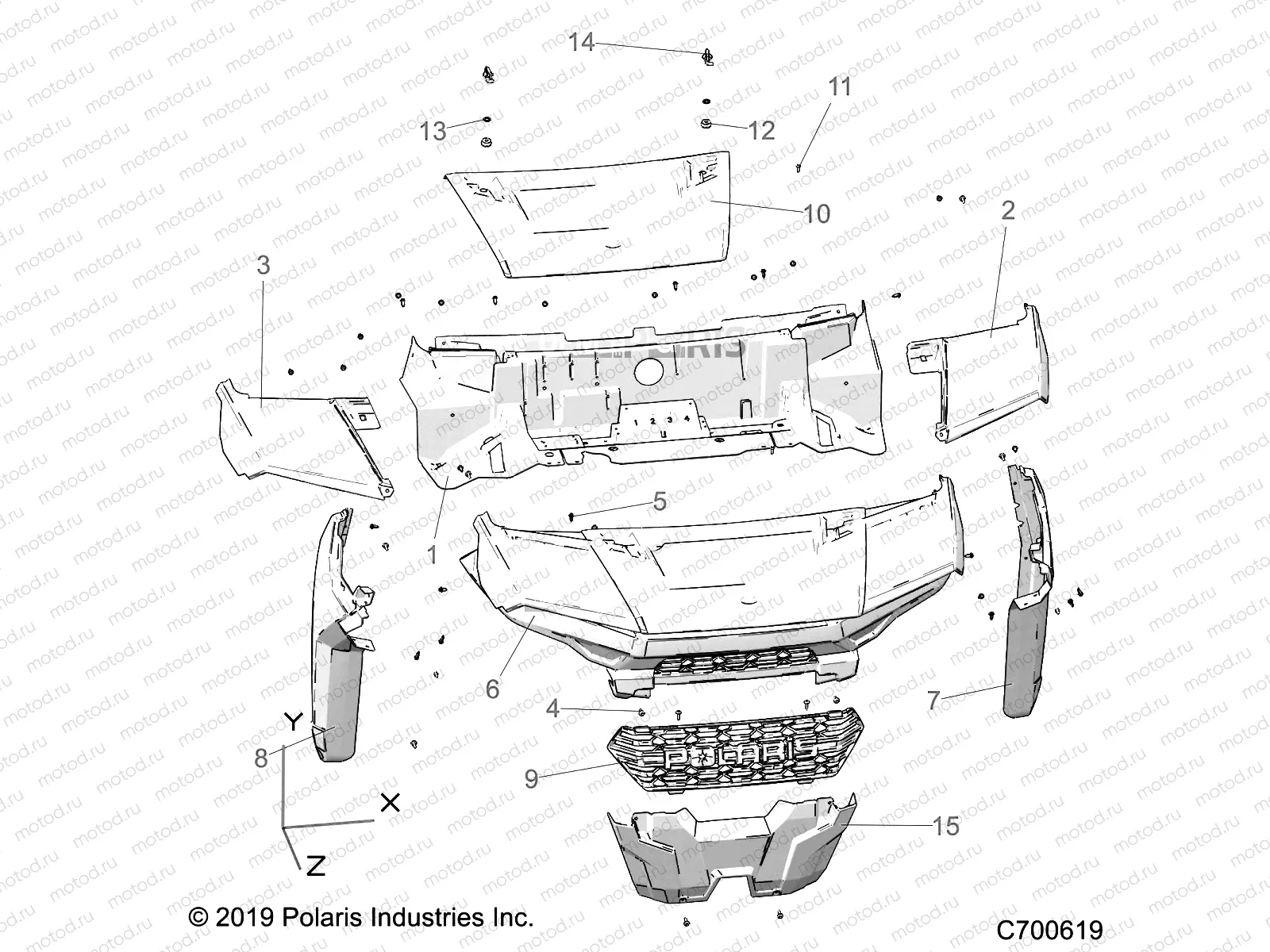 BODY | BODY, HOOD AND FRONT FACIA - R22TAE99FA/SFA/SCA/SCK (C700619)
