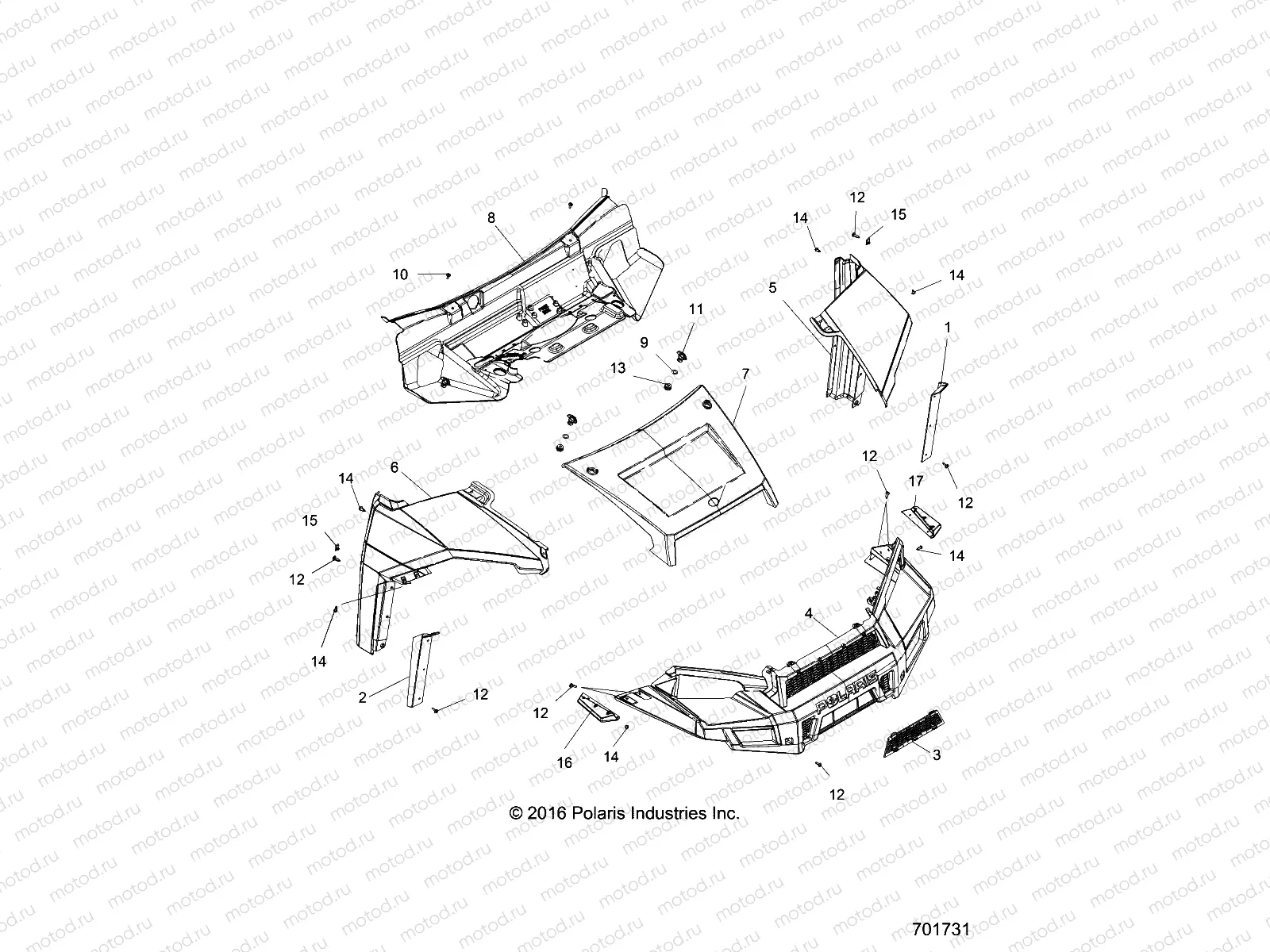 BODY | BODY, HOOD AND FRONT FACSIA - R18RTED1F1/SD1C1 (701731)