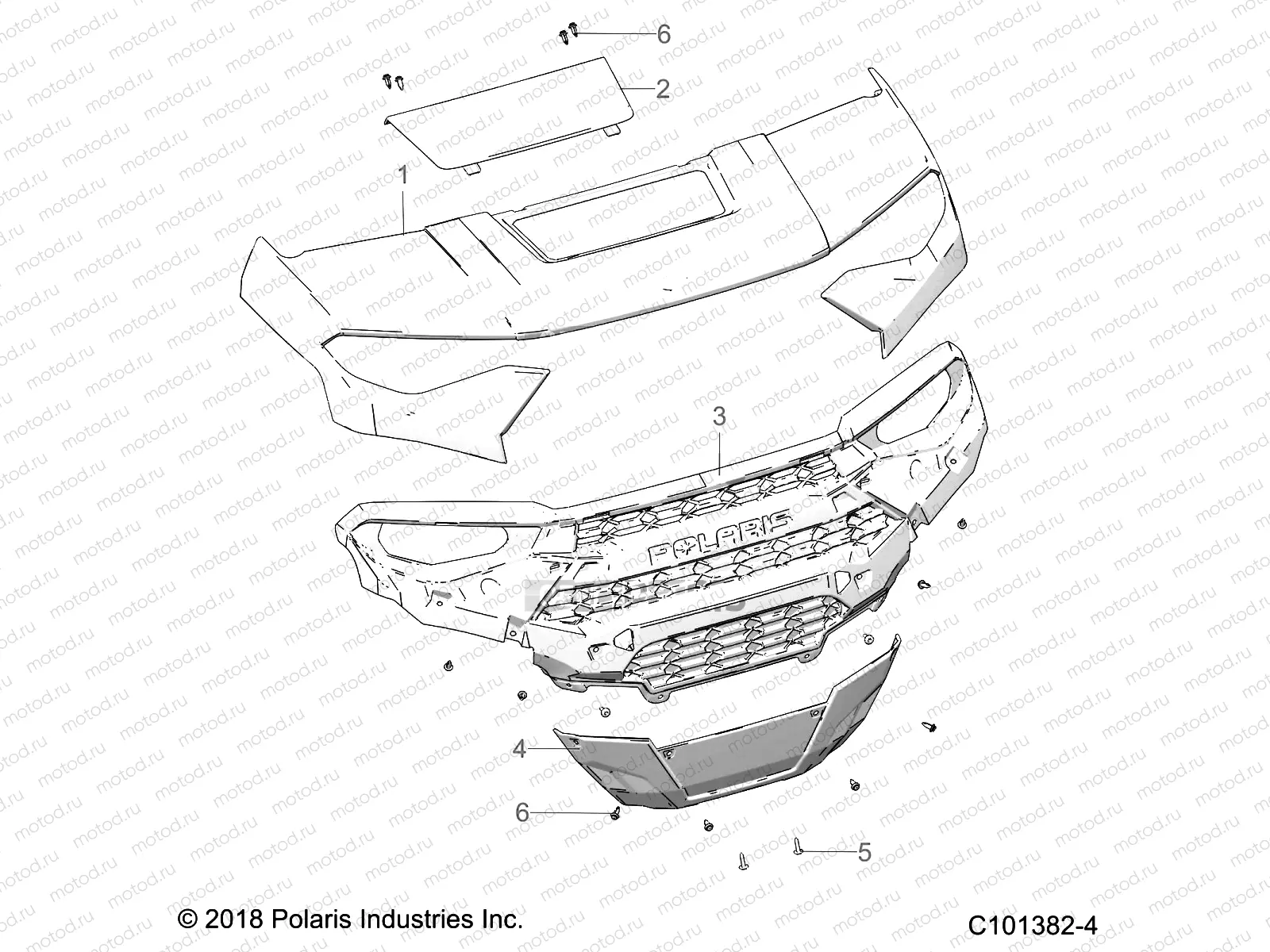 BODY | BODY, HOOD AND FRONT FASCIA - A23HZB15D1/D4  (C101382-4)