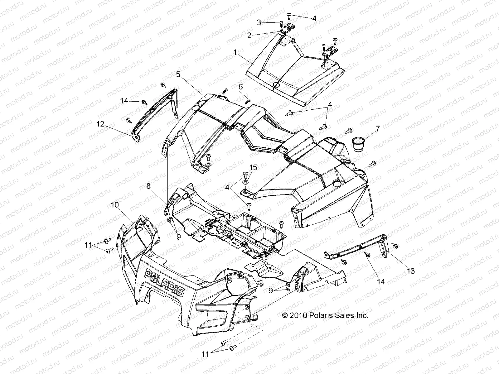 BODY | BODY, HOOD and FRONT FASCIA - R14TH90FX (49RGRLATCH118004X4)