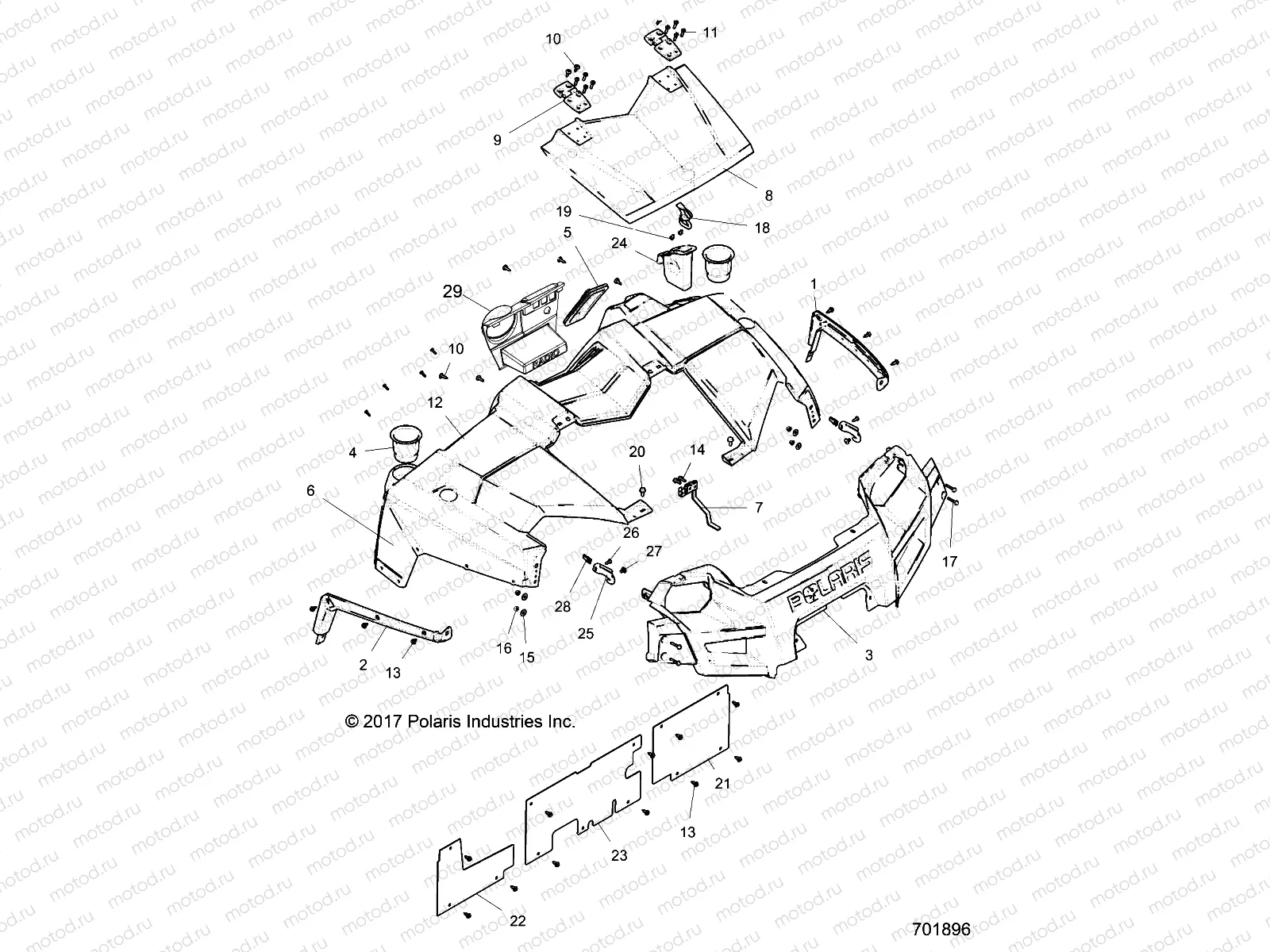 BODY | BODY, HOOD and FRONT FASCIA - R21CDA57A1 (701896)