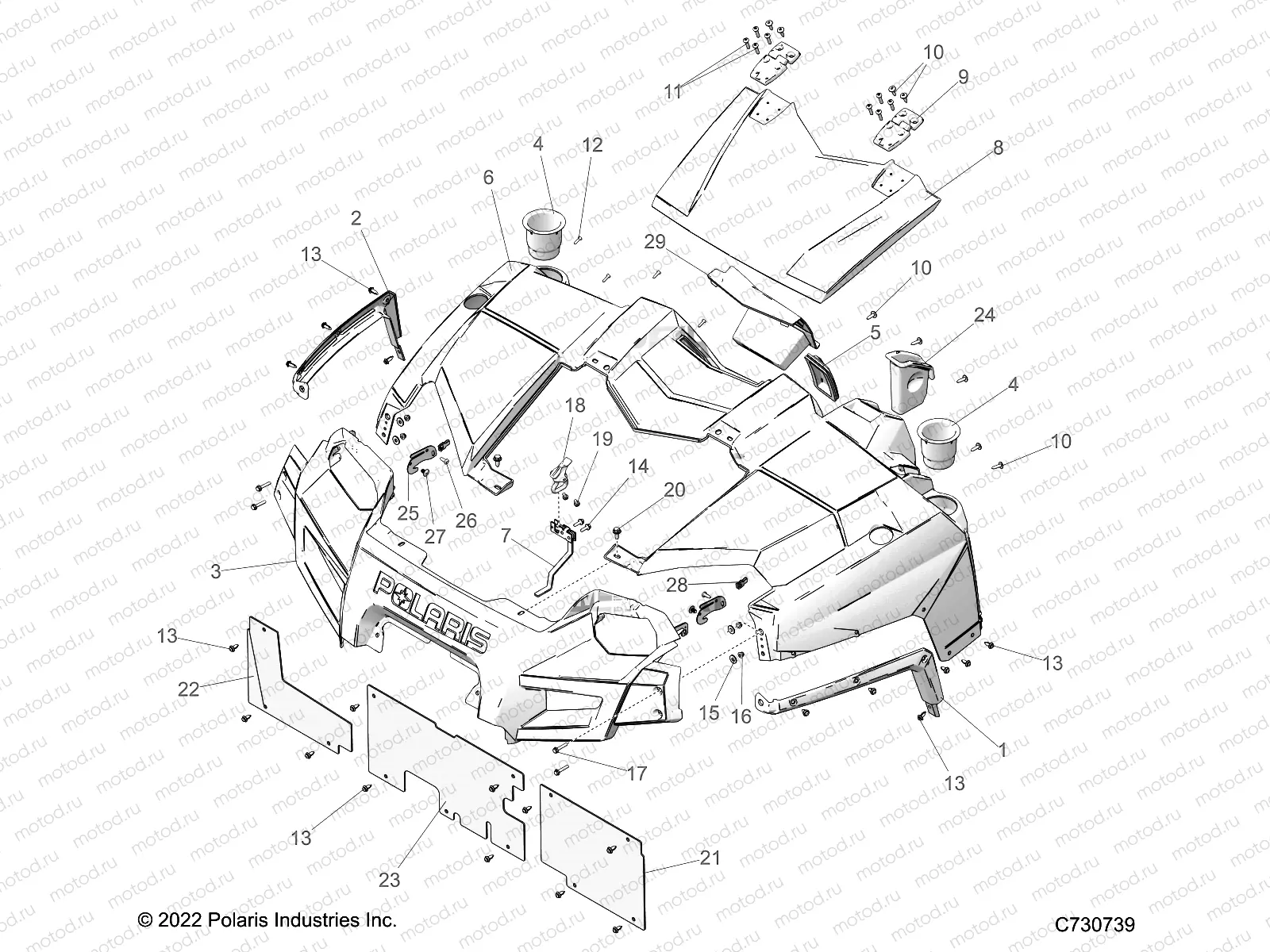 BODY | BODY, HOOD and FRONT FASCIA - R23CDA57A1 (C730739)