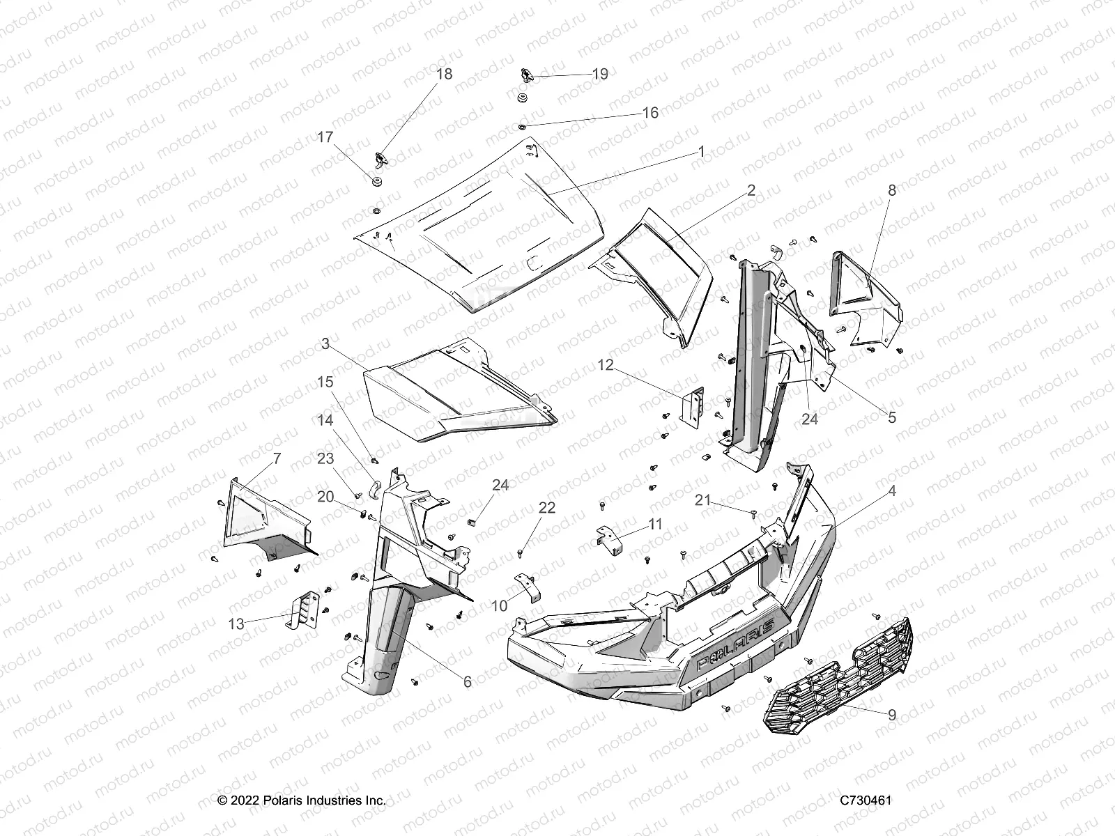 BODY | BODY, HOOD, and FRONT FENDERS - R23M4A57B1/EB4/B9 (C730461)