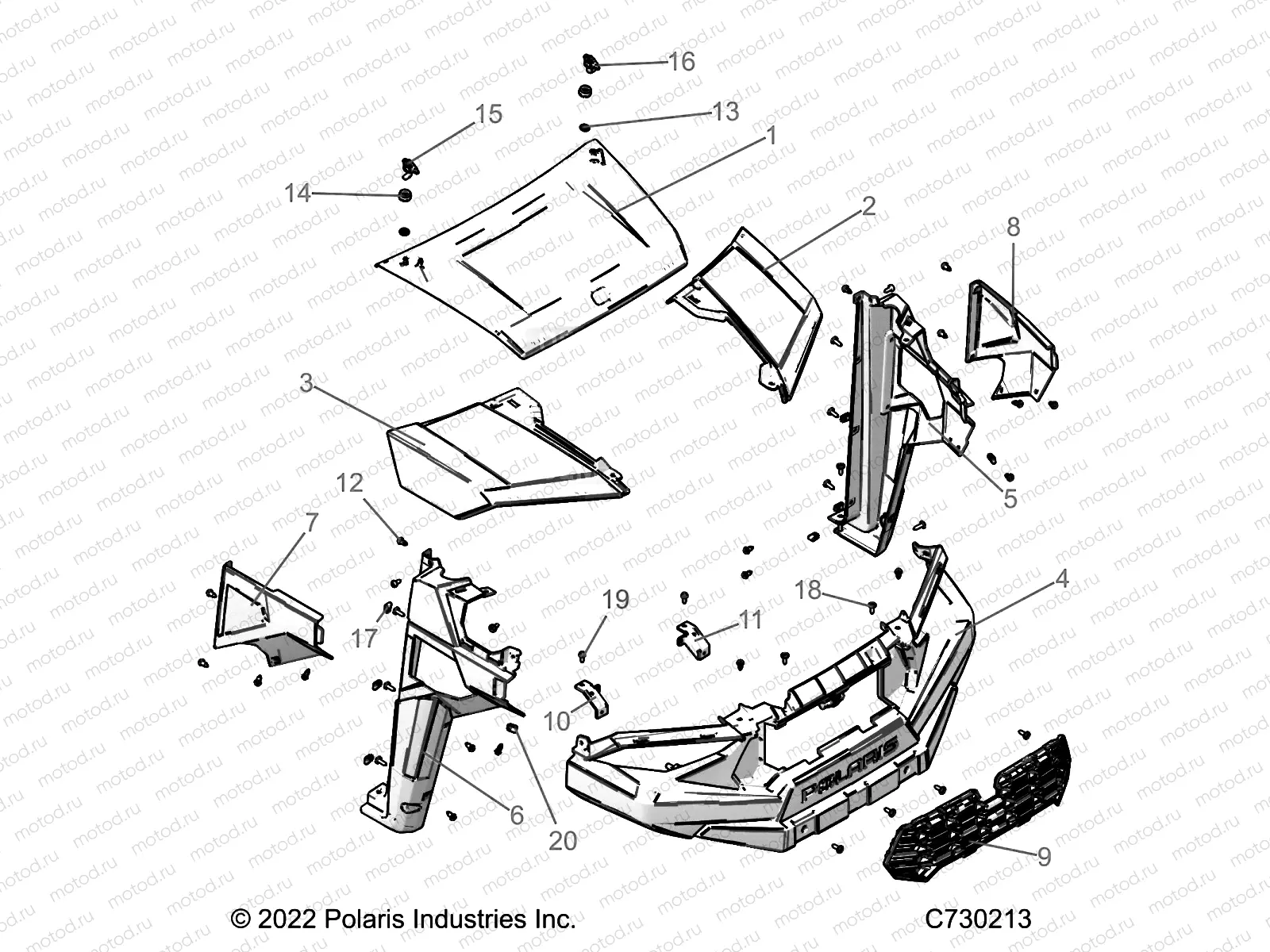 BODY | BODY, HOOD, and FRONT FENDERS - RR22MAA57F1/SF1/F9/C1/C9/CK (C730213)