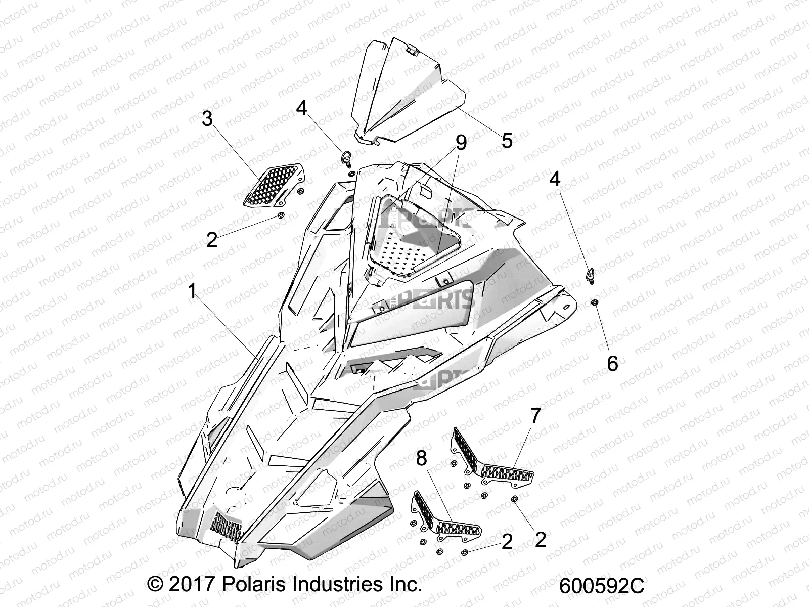 BODY | BODY, HOOD ASM. - S21EKL8RS ALL OPTIONS (600592C)