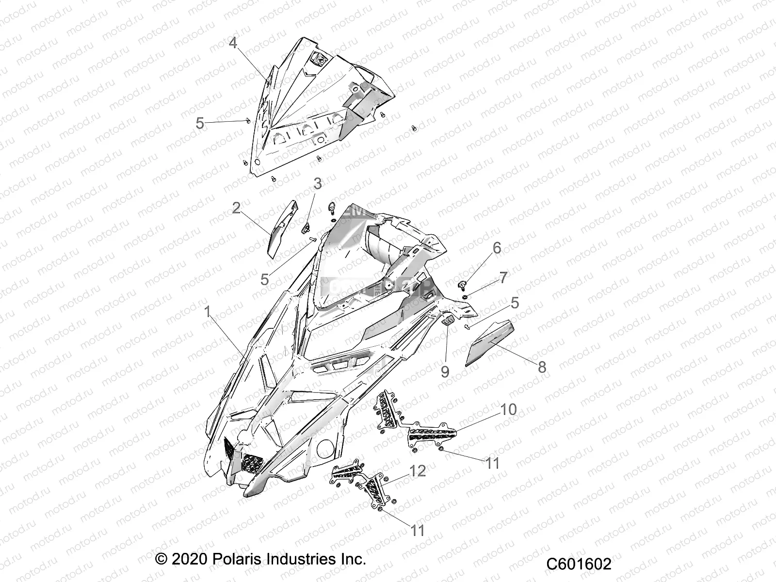 BODY | BODY, HOOD ASM. - S22TKP8RS ALL OPTIONS (C601602)