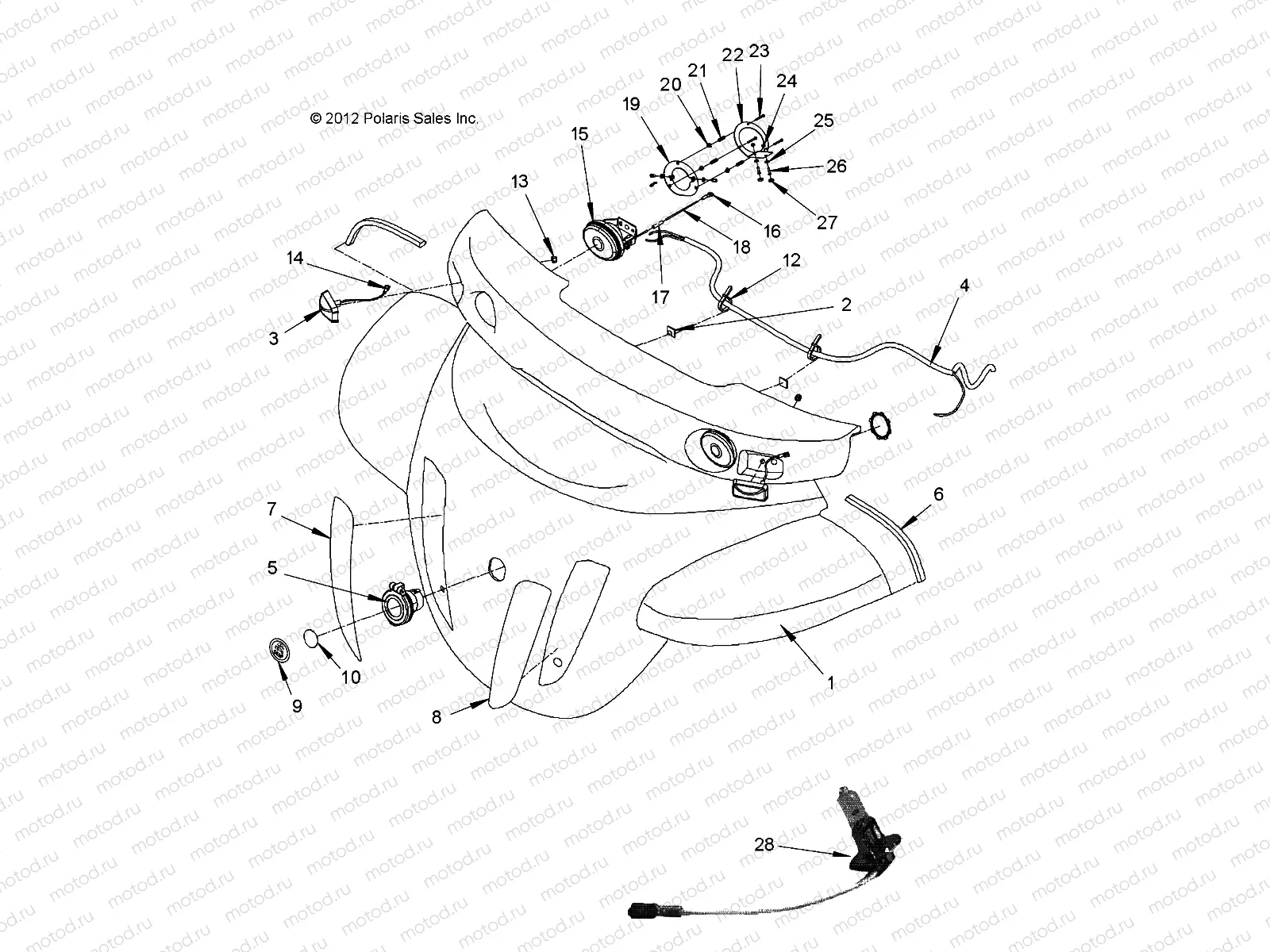 BODY | BODY, HOOD COMPLETE - L12G2A/L12G4A/L12G6A/L12G2S/L12G4S/L12G6S/L12G2L/L12G2D (49GEMBODY11HDCOMPLETE)