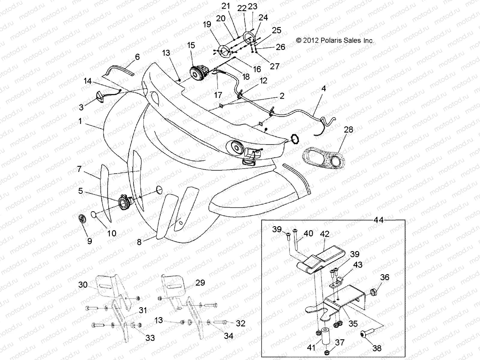 BODY | BODY, HOOD COMPLETE - L13G2/4/6 ALL OPTIONS (49GEMBODY13HOOD)