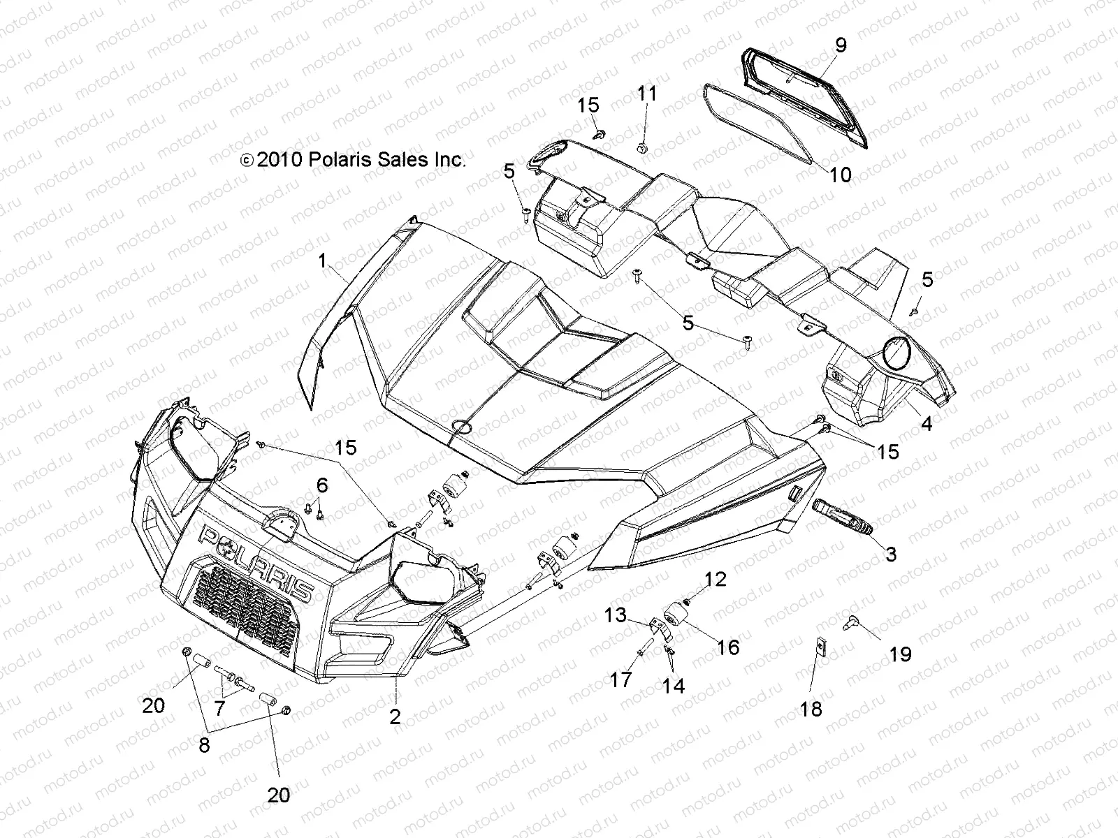 BODY | BODY, HOOD, DASH and GRILL - R12RC08LG (49RGRHOOD11EV)
