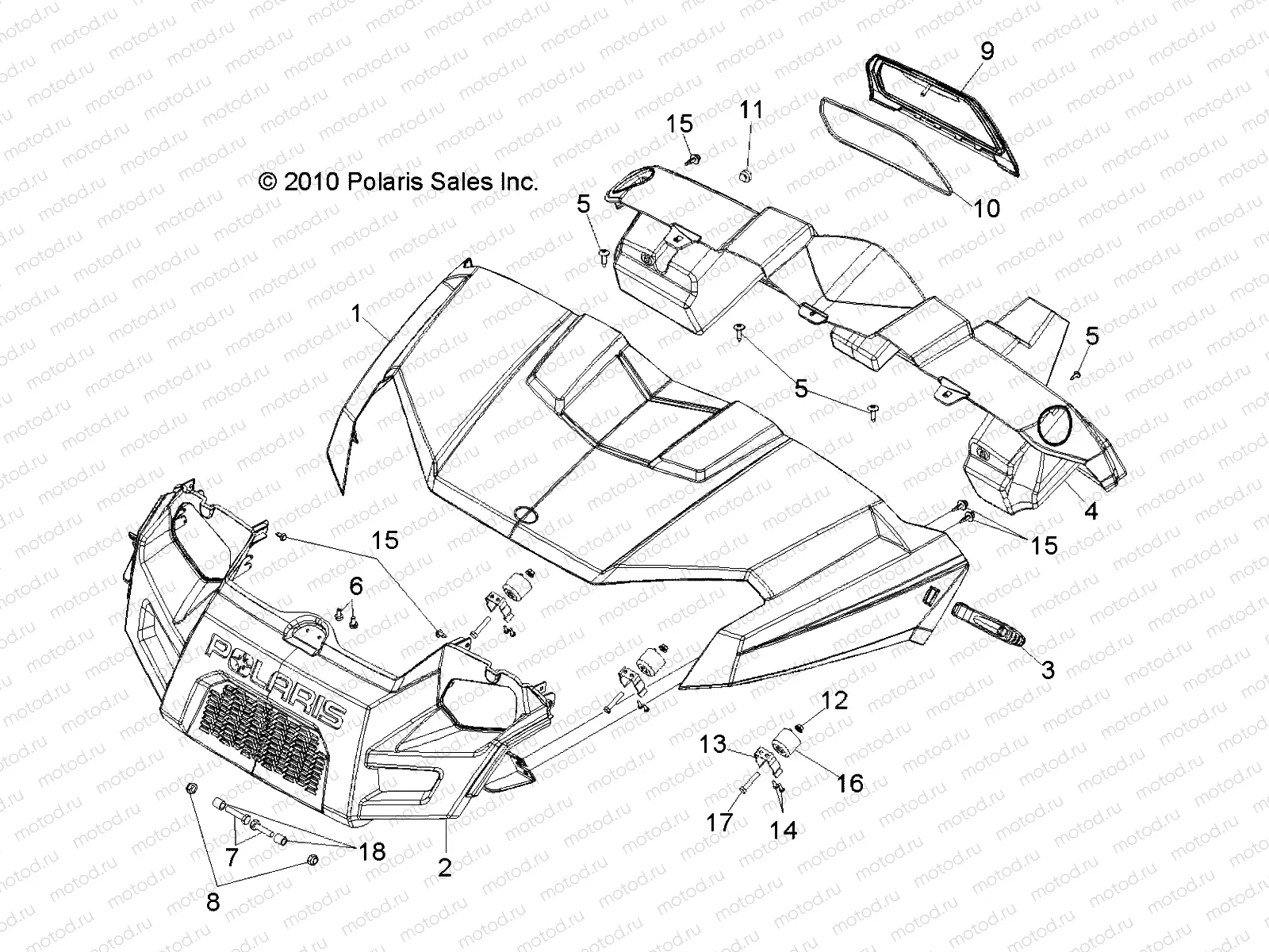 BODY | BODY, HOOD, DASH and GRILL - R12RH50AG/AH/AM/AR/AZ (49RGRHOOD11500EFI)