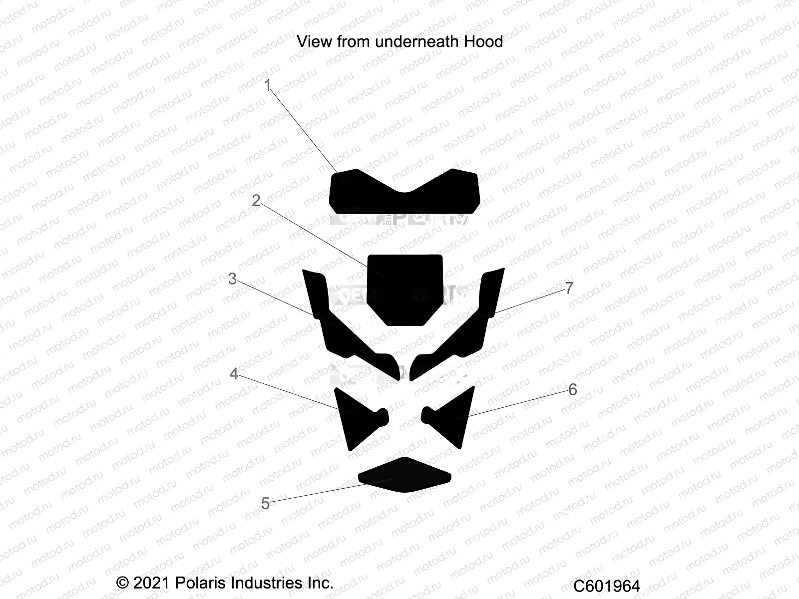 BODY | BODY, HOOD FOAM/SEAL - S23TFK6RS (C601964)