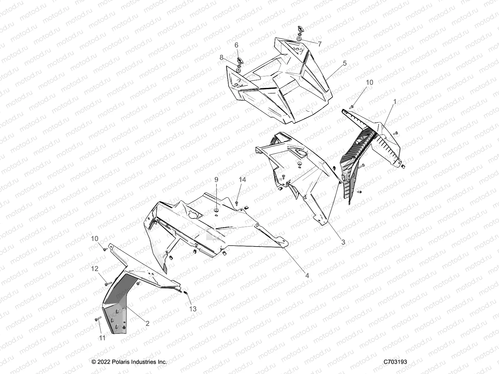 BODY | BODY, HOOD, FRONT FENDERS AND FLAIRS - Z23NAE99A/99B (C703193)