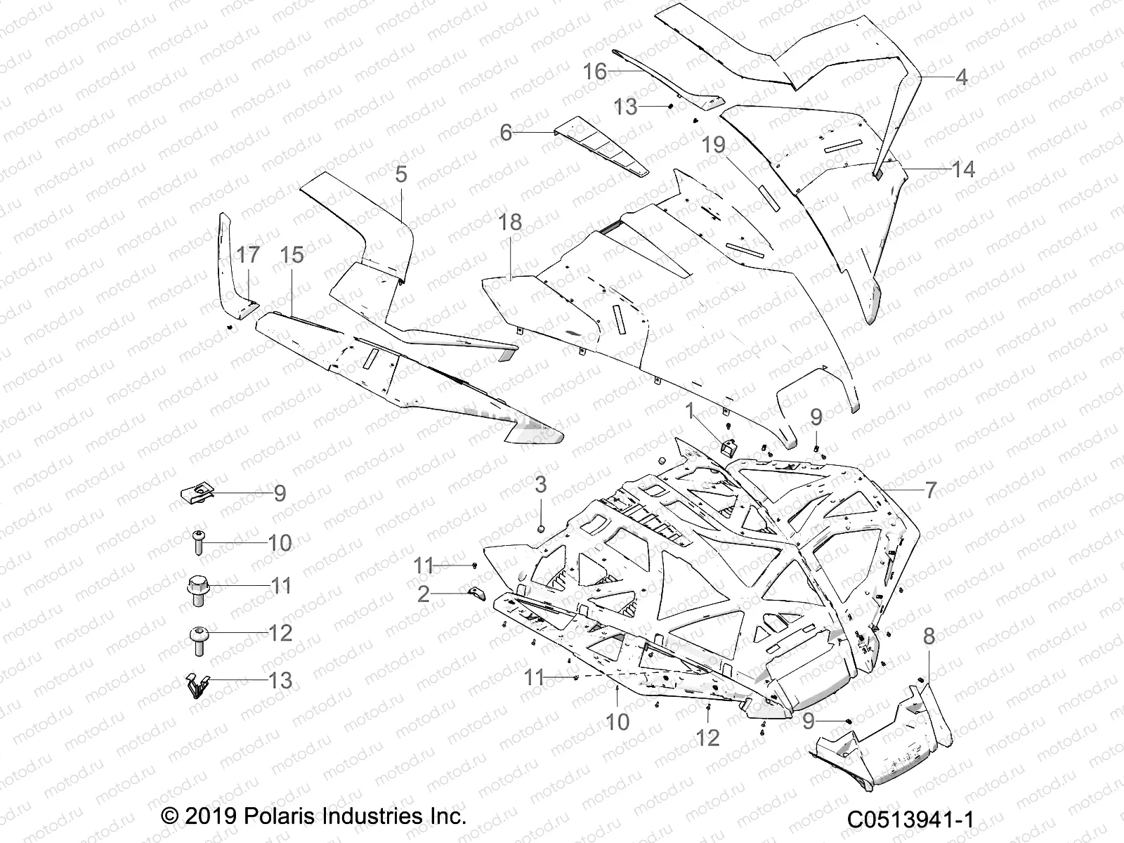 BODY | BODY, HOOD - T21AARGB/RGD/SGD ALL OPTIONS (C0513941-1)