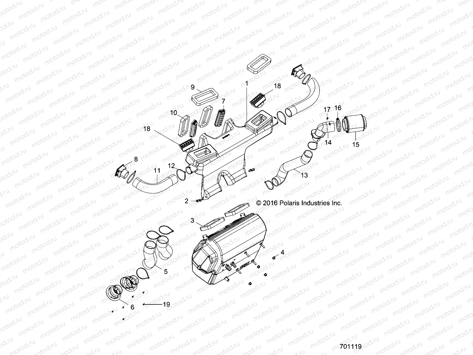 BODY | BODY, HVAC DUCTING - R17RTU99AV/BV (701119)