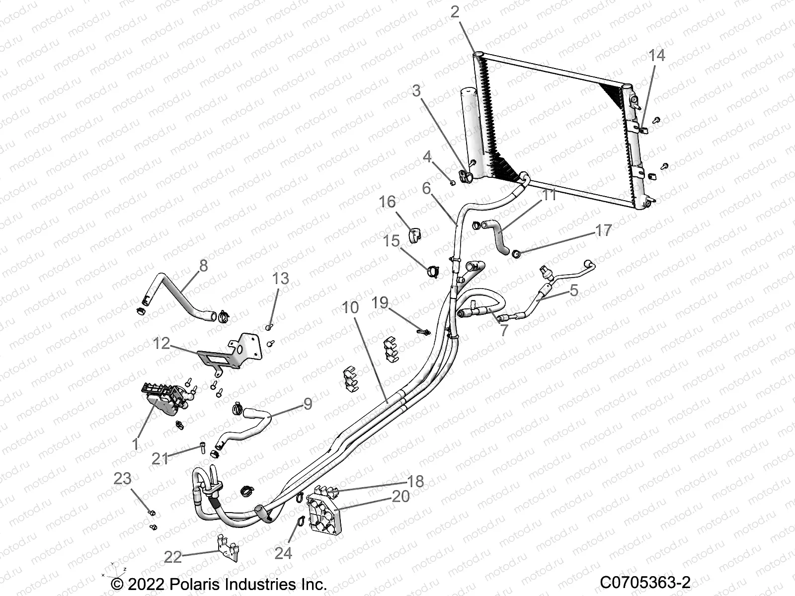 BODY | BODY, HVAC ROUTINGS - R22RRU99A9/AC/AM/AS/B9/BC/BS/BM (C0705363-2)