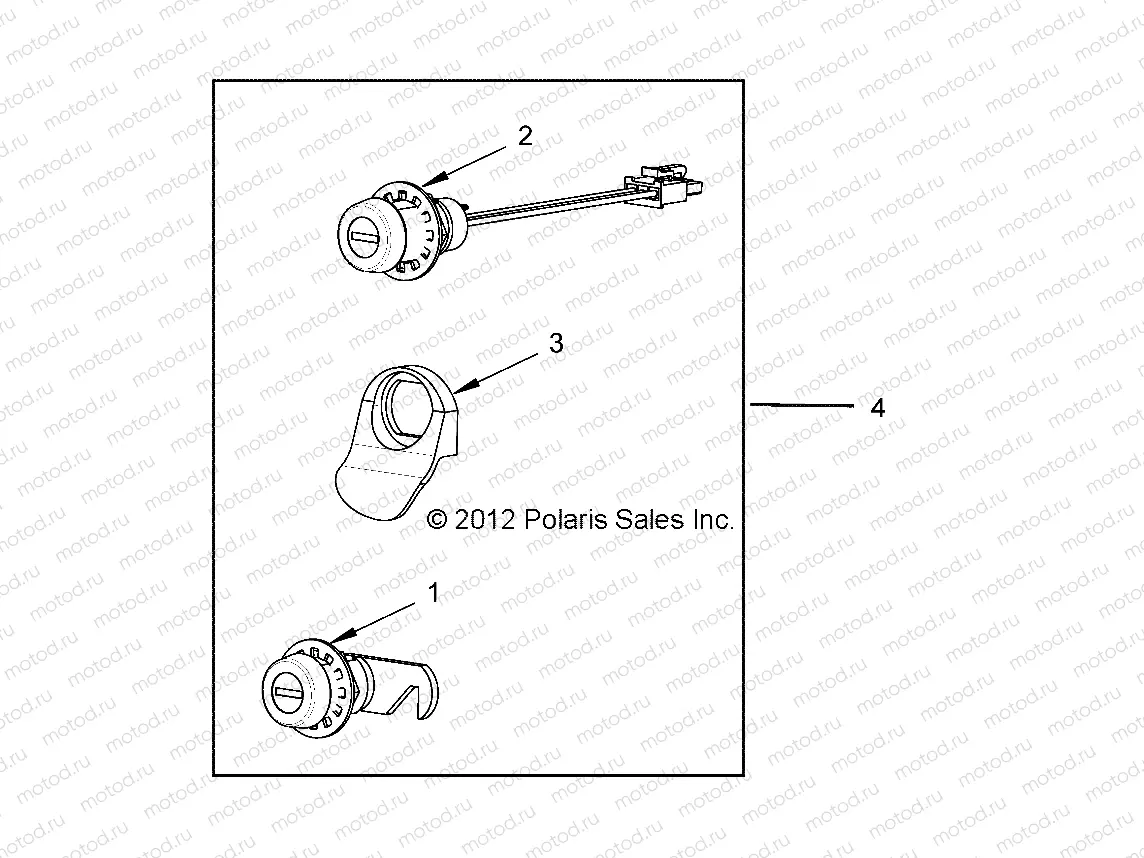 BODY | BODY, LOCK SET W/OUT T-HANDLE, MATCHED - L12G2S/L12G2L/L12G4S/L12G6S/L12G2D (49GEMBODY11LOCKE6)