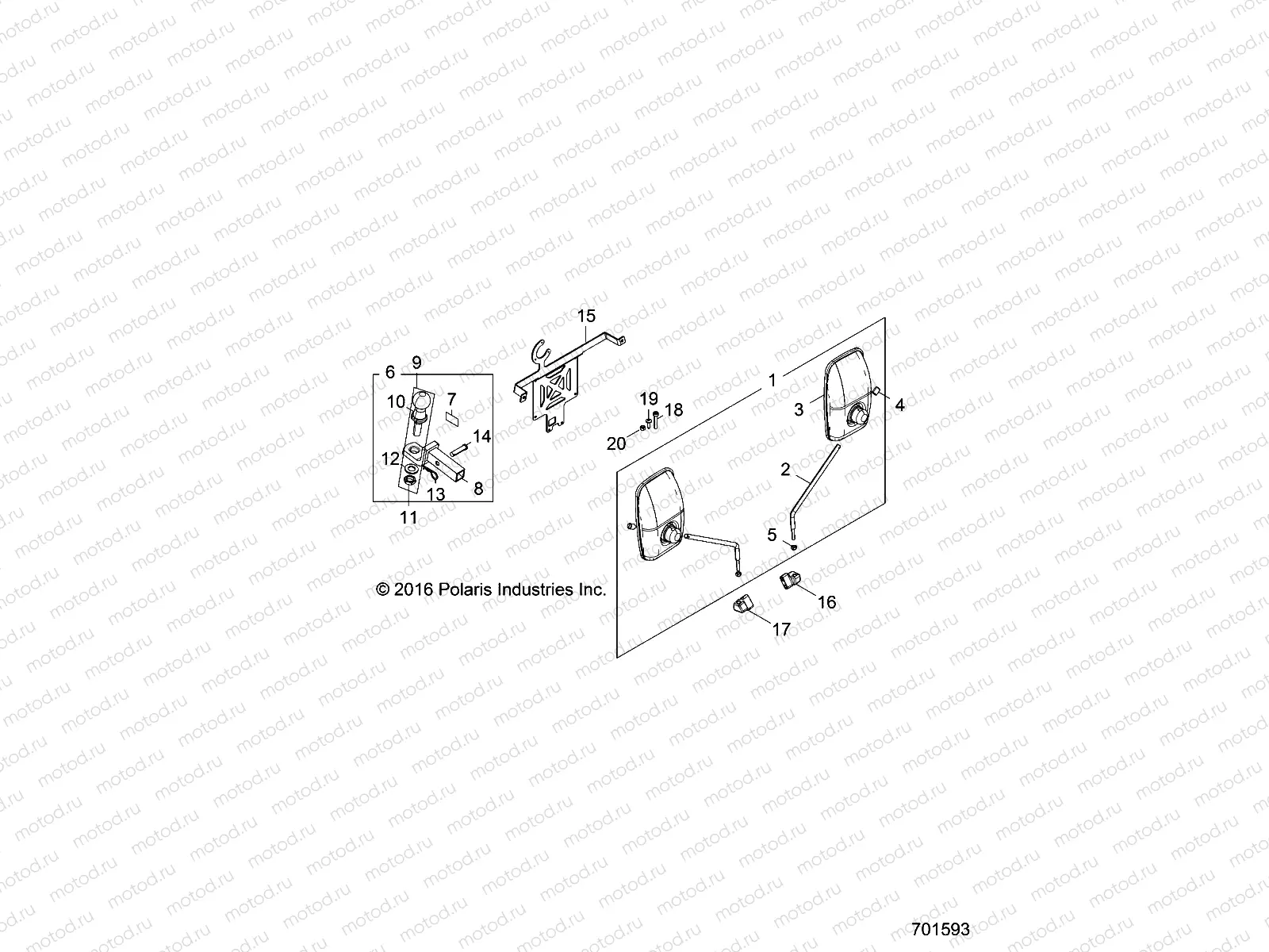 BODY | BODY, MIRROR, HITCH, LICENSE PLATE - Z17VBS87C2/CB (701593)