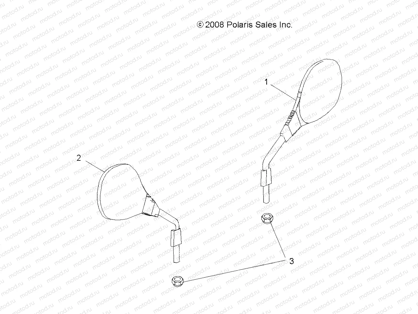 BODY | BODY, MIRRORS - A12DN5EFR (49ATVMIRRORS09SP500TR)