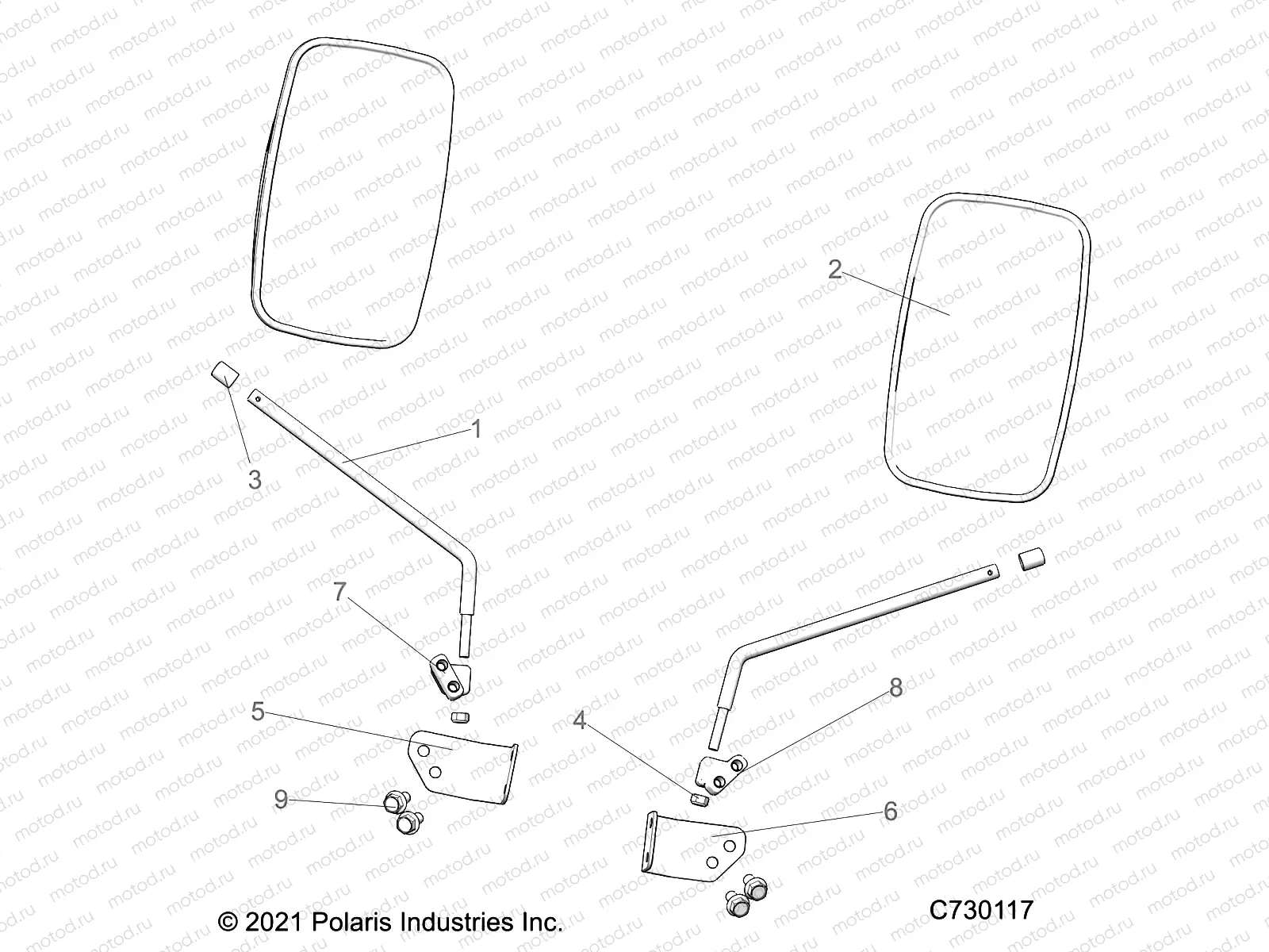 BODY | BODY, MIRRORS - R22MAA57F1/SF1/F9/C1/C9/CK (C730117)