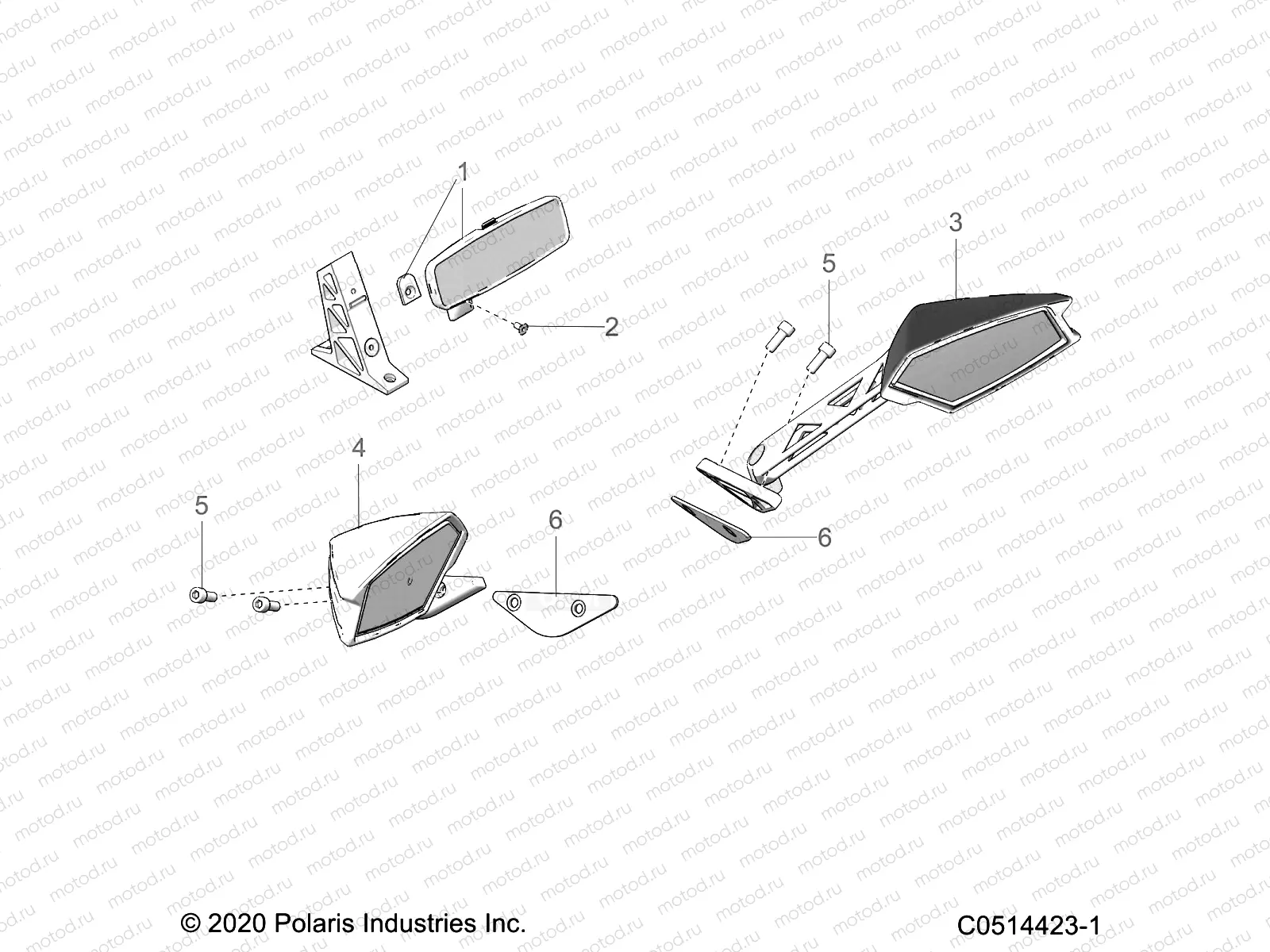 BODY | BODY, MIRRORS - T22AAFGB/HB/PGD/HD/RGB/HB ALL OPTIONS (C0514423-1)
