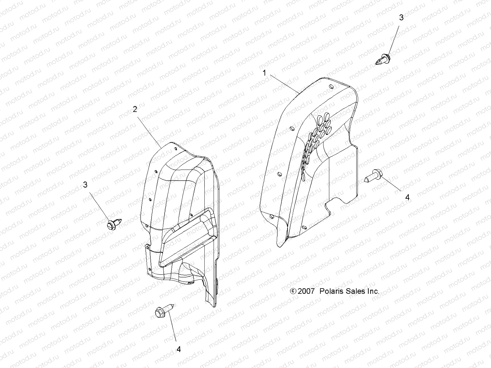 BODY | BODY, MUD GUARDS - A10LH46AX/AZ (49ATVMUDGUARD08SP400)