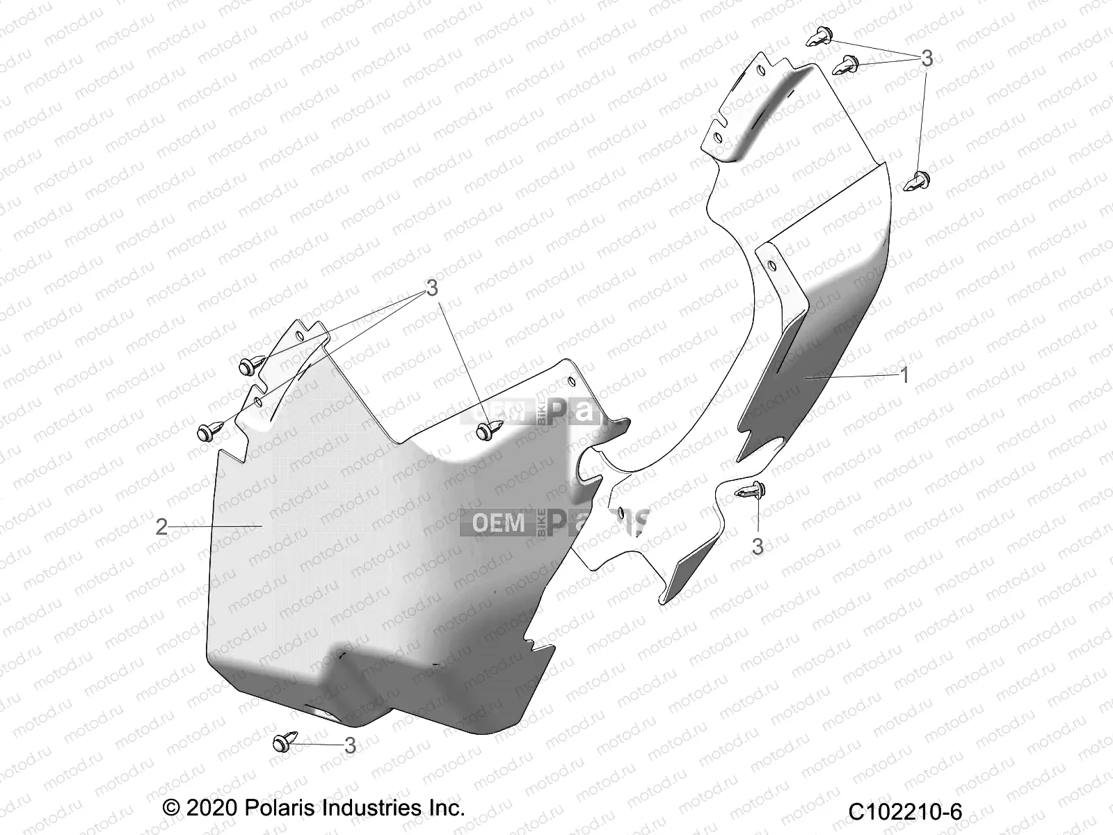 BODY | BODY, MUD GUARDS - A21SXM95AG/CAG (C102210-6)