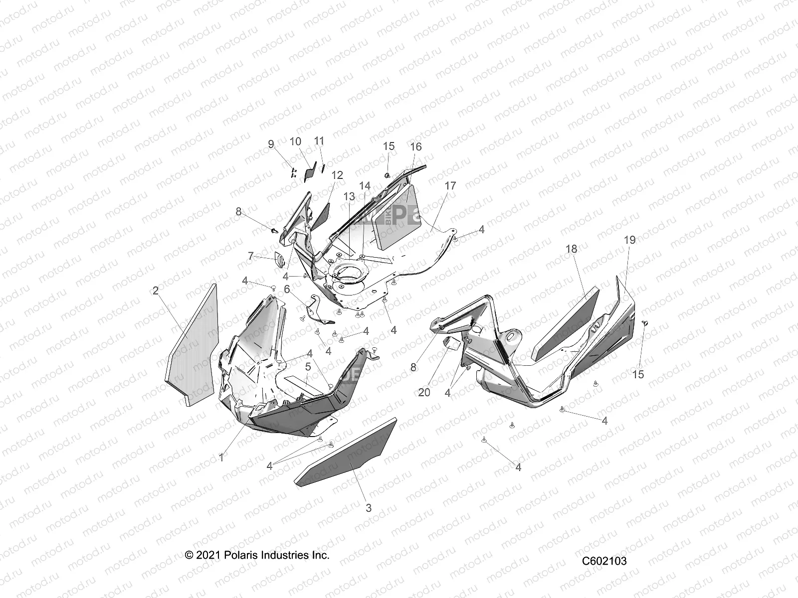 BODY | BODY, NOSEPAN ASM./FENDERS - S22TFG8MS/8ME ALL OPTIONS (C602103)