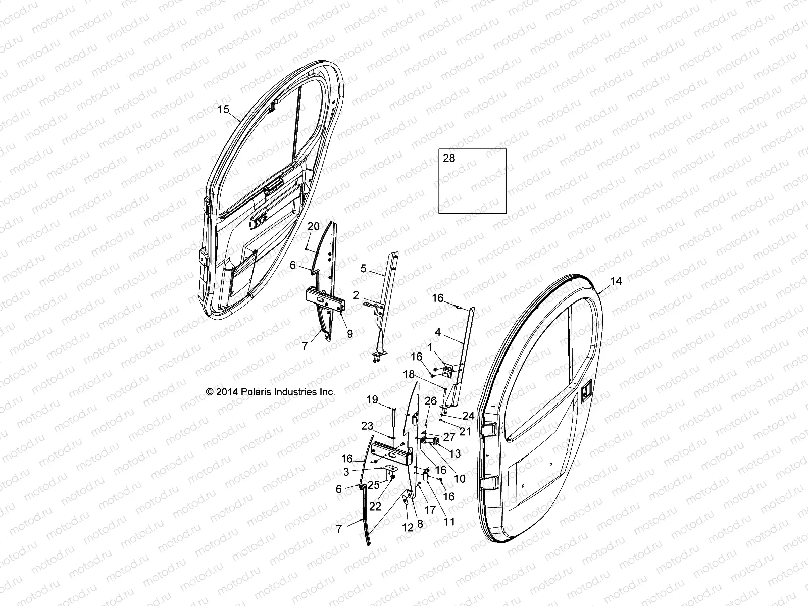 BODY | BODY, OPTIONS, DOORS, HARD 2 PASSENGER - L15G2/G4/G6 (49GEMOPTIONS14E2DOOR)