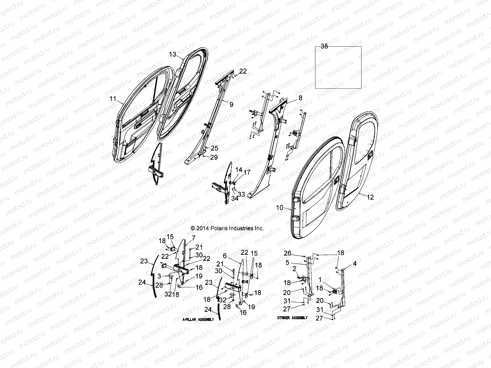 BODY | BODY, OPTIONS, DOORS, HARD 4 PASSENGER - L14G2/G4/G6 (49GEMOPTIONS14E4DOOR)