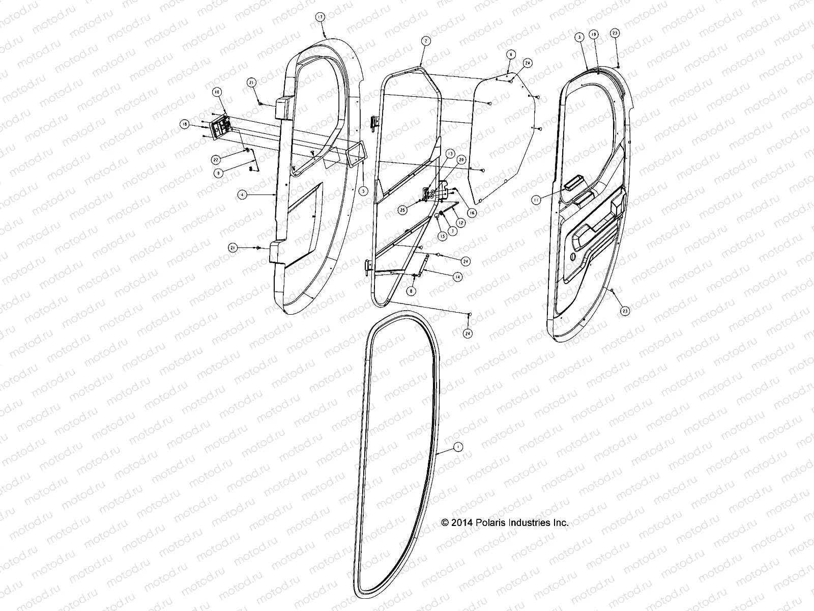 BODY | BODY, OPTIONS, DOORS, HARD, REAR, INTERNALS, RH - L16G4 (49GEMOPTIONS15DRINRR)
