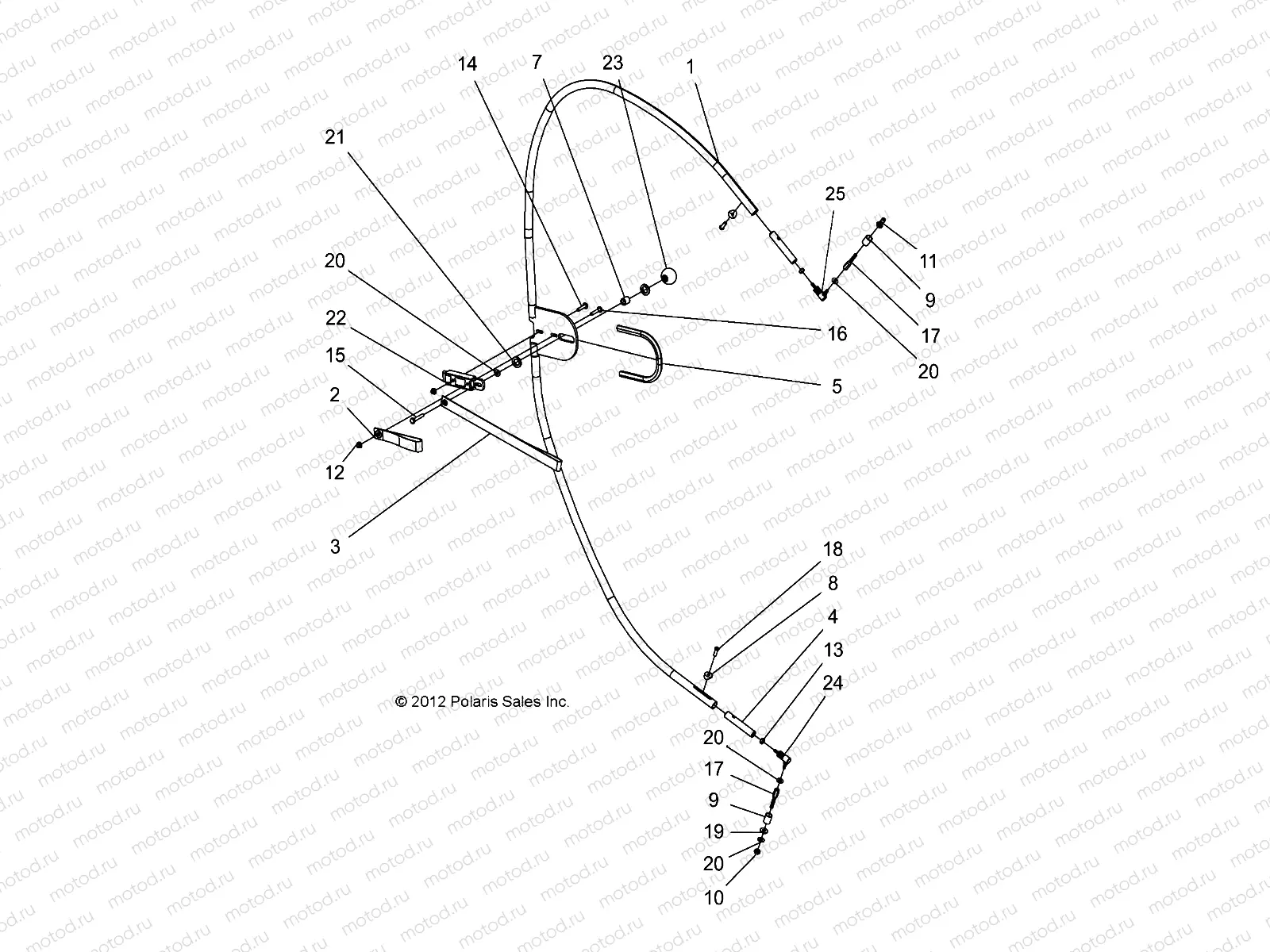 BODY | BODY, OPTIONS, FRAME LEFT/RIGHT 2 PASSENGER - e2/eS/eL/eLXD (49GEMOPTIONS11FRAMELFT)
