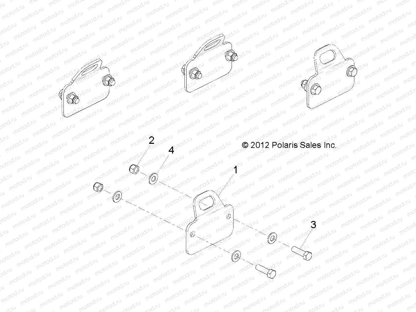 BODY | BODY, OPTIONS, TIE DOWN MOUNT W/HARDWARE - L13G2S/L13G4S/L13G6S/L13G2L/L13G2D (49GEMOPTIONS11TIEDOWNMT)