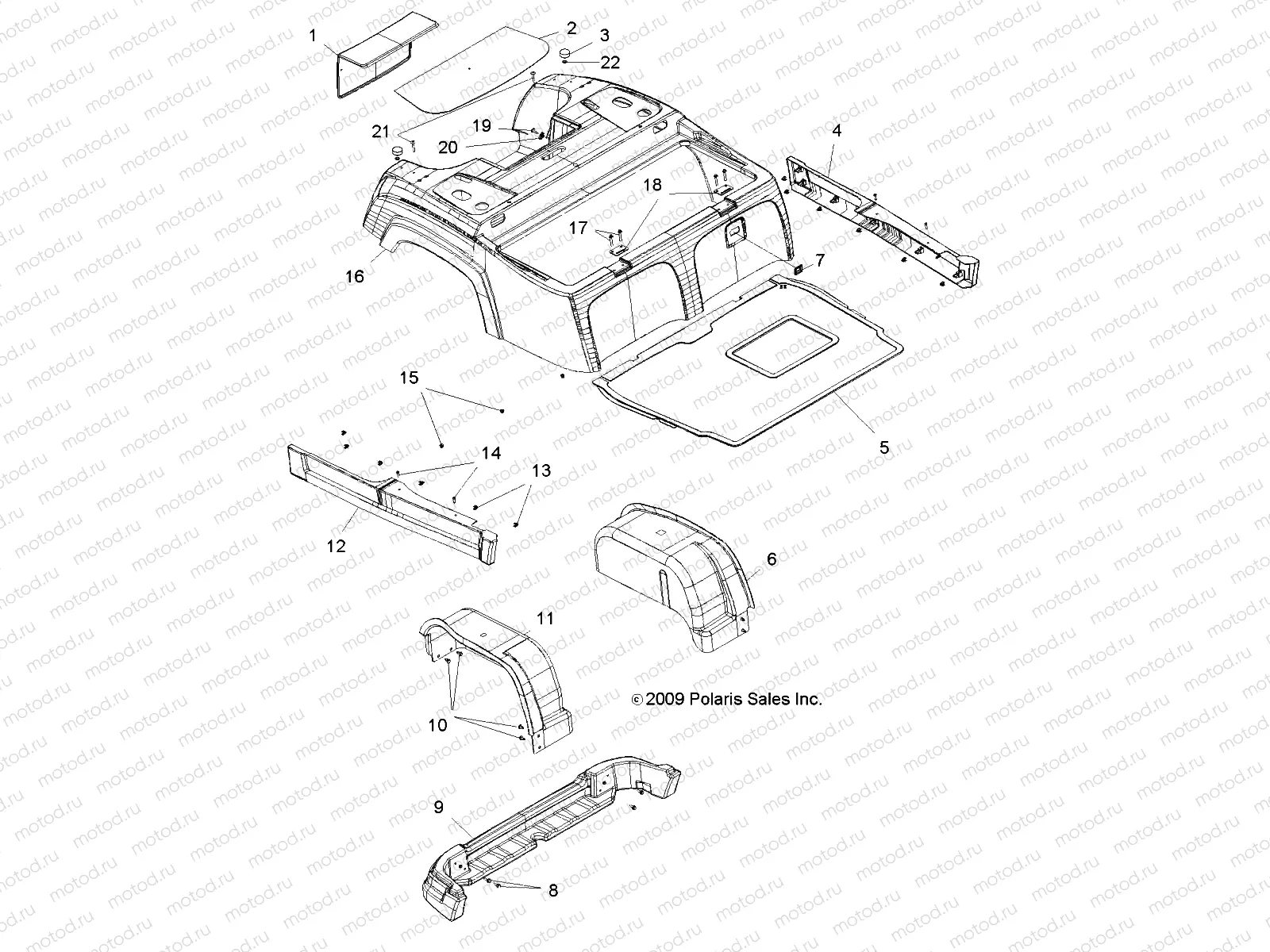 BODY | BODY, PANEL, REAR - L10AA08PA/PB/PC (49LEVPANELRR10BSTN)