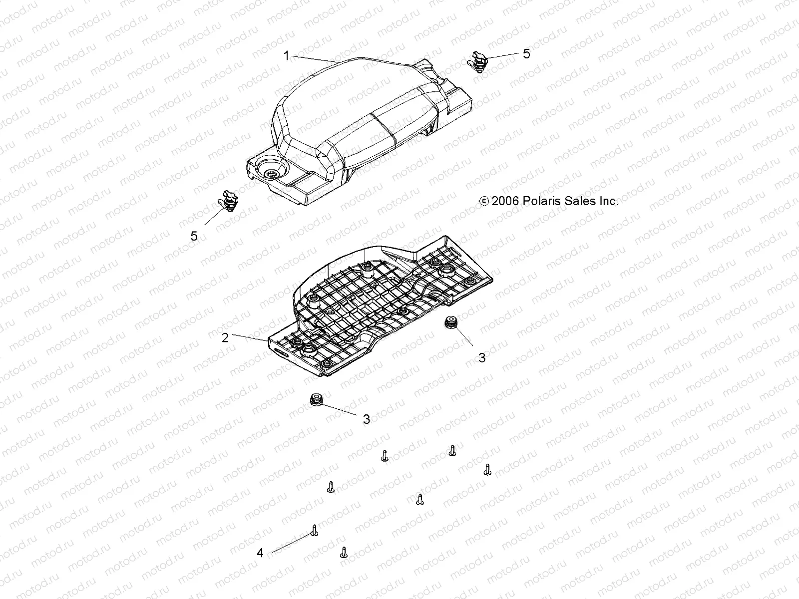 BODY | BODY, PASSENGER SEAT BOTTOM - A10TN55AL/AX (49ATVSEATBOTTOMX2500EFI)