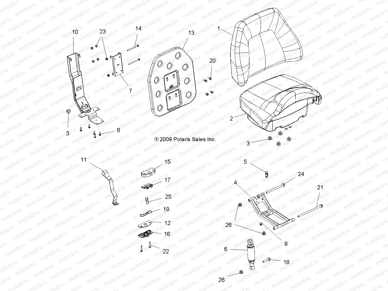 BODY | BODY, PASSENGER SEAT BOTTOM and SEAT BACK - A10DX85AL/AF (49ATVSEATBOTTOM10SPTRGEPS)