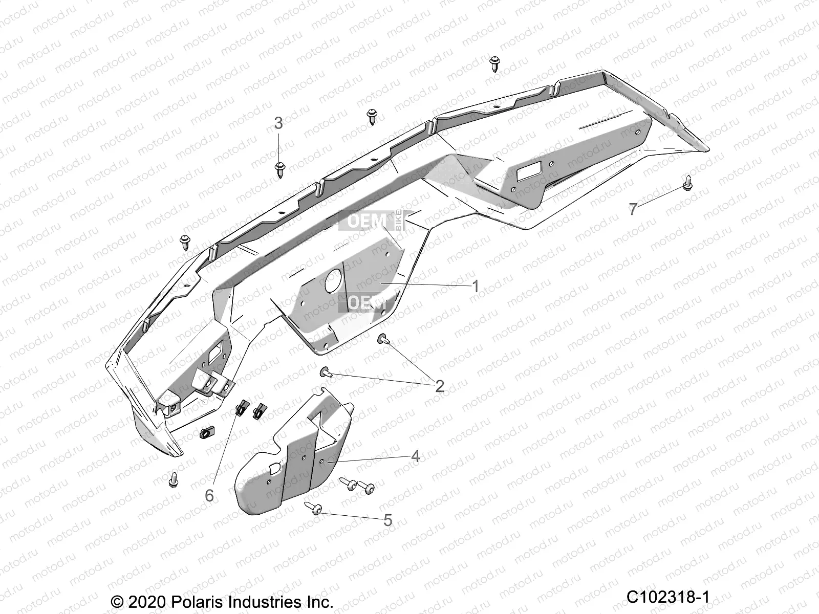 BODY | BODY, REAR BUMPER - A21SEE57F1/F57C1/F1/S57C1/C2/C5/C9/CK/F1/F2/FK (C102318-1)